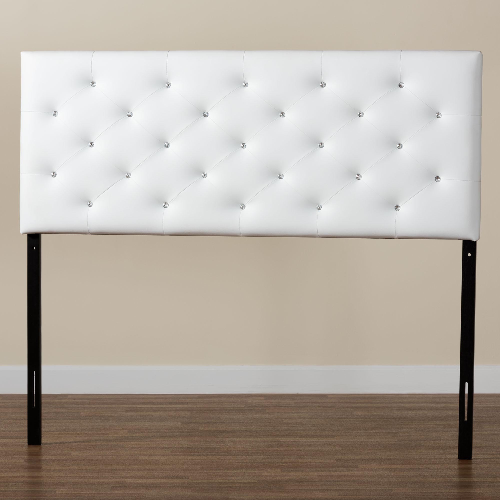 Viviana Modern and Contemporary Faux Leather Upholstered Button-Tufted Headboard