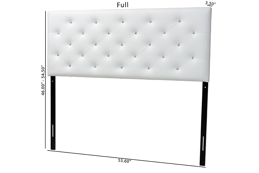 Viviana Modern and Contemporary Faux Leather Upholstered Button-Tufted Headboard