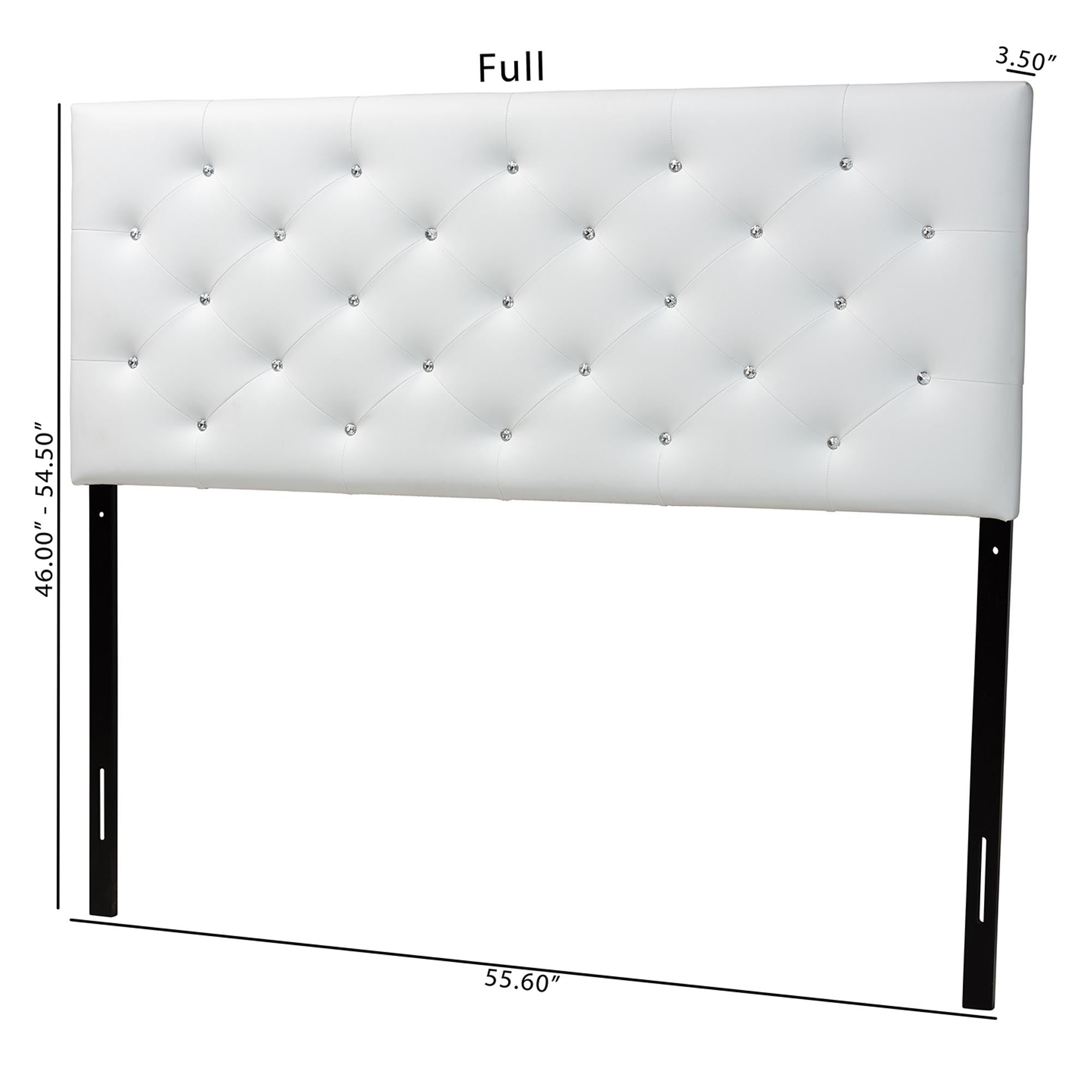 Viviana Modern and Contemporary Faux Leather Upholstered Button-Tufted Headboard