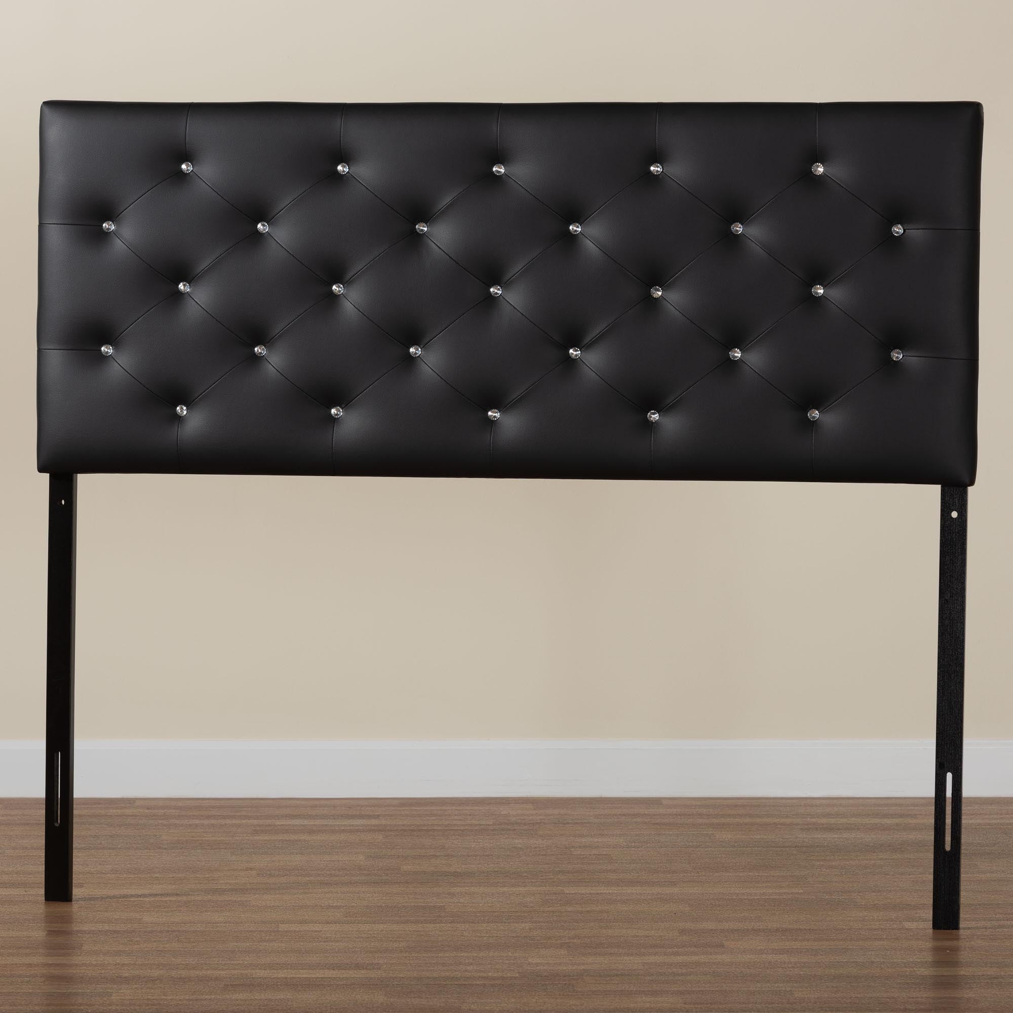 Viviana Modern and Contemporary Faux Leather Upholstered Button-Tufted Headboard