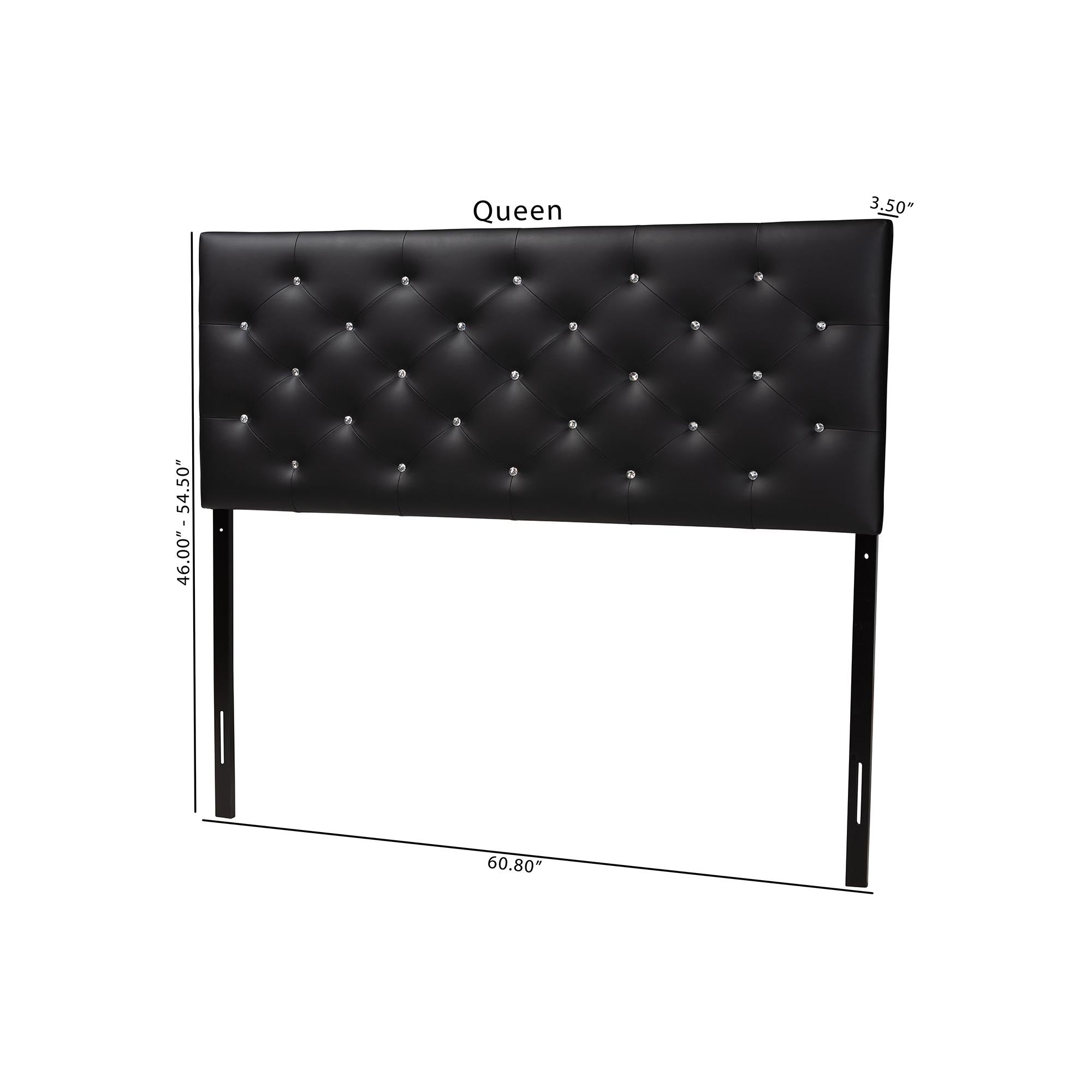Viviana Modern and Contemporary Faux Leather Upholstered Button-Tufted Headboard