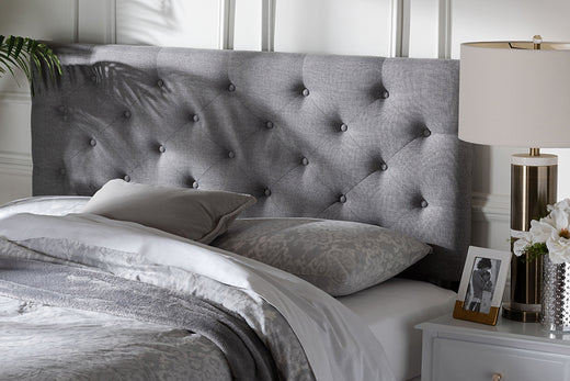 Viviana Modern and Contemporary Fabric Upholstered Button-Tufted Headboard