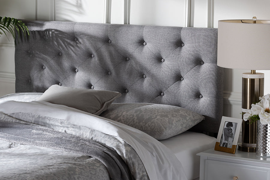 Viviana Modern and Contemporary Fabric Upholstered Button-Tufted Headboard