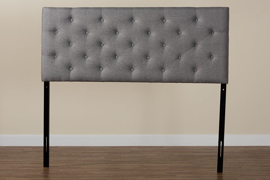 Viviana Modern and Contemporary Fabric Upholstered Button-Tufted Headboard