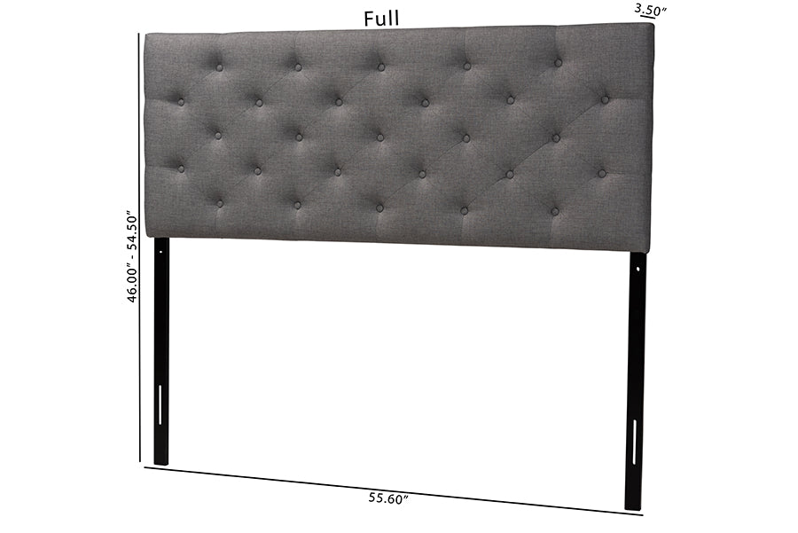 Viviana Modern and Contemporary Fabric Upholstered Button-Tufted Headboard