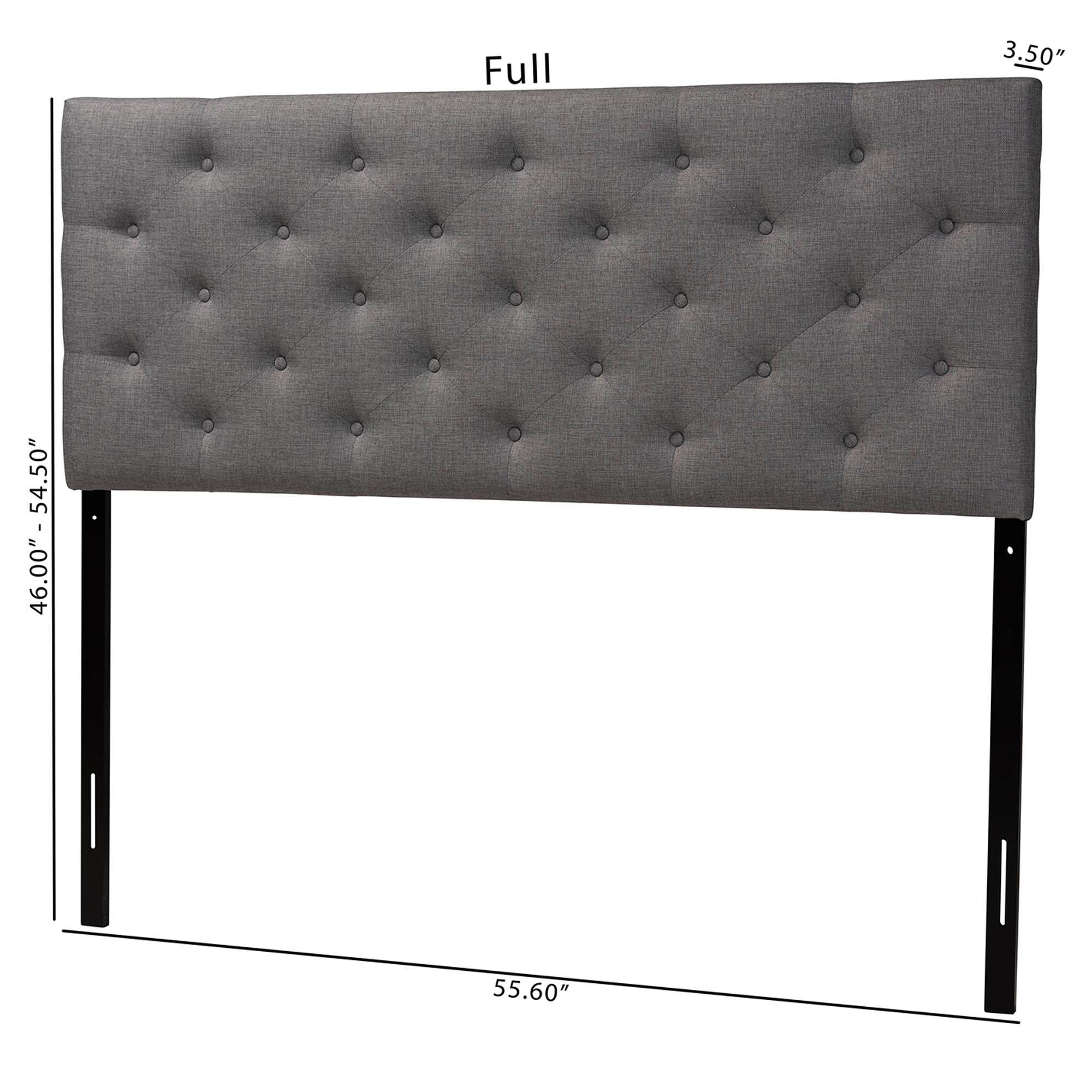 Viviana Modern and Contemporary Fabric Upholstered Button-Tufted Headboard