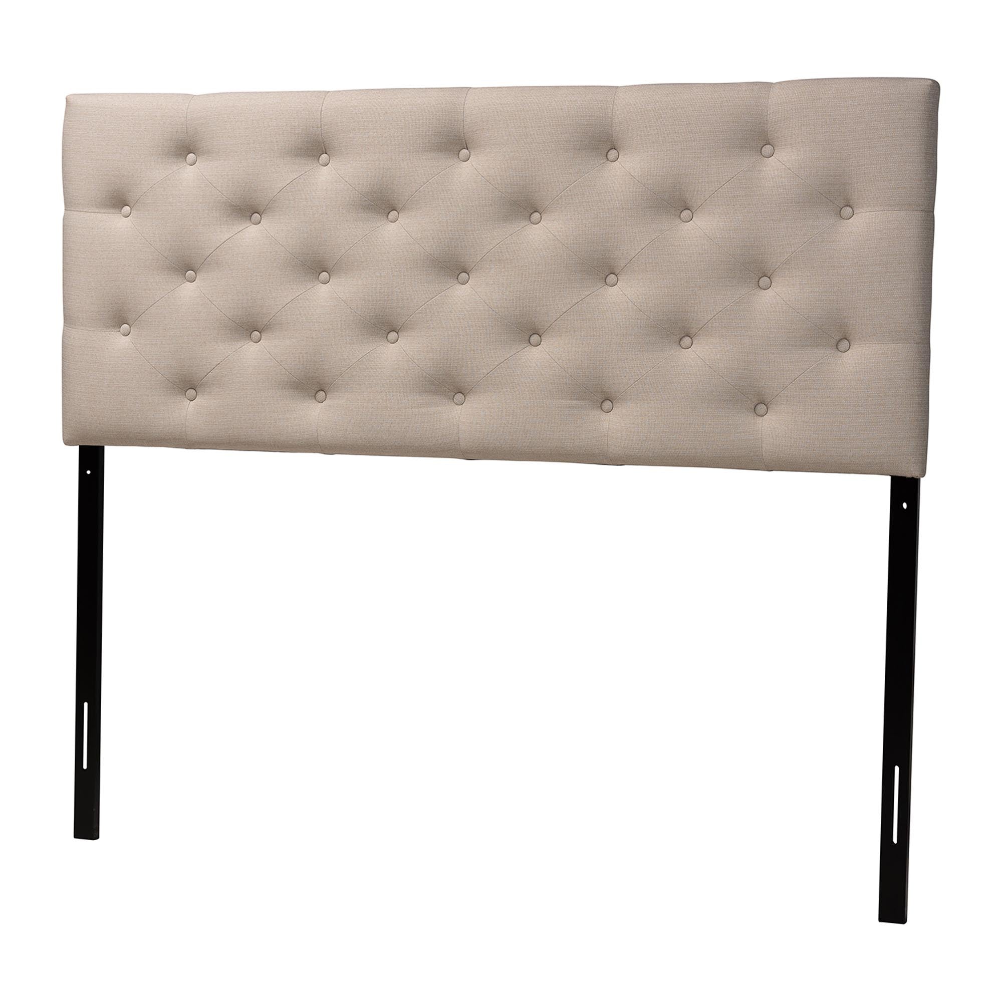 Viviana Modern and Contemporary Light Fabric Upholstered Button-tufted Headboard