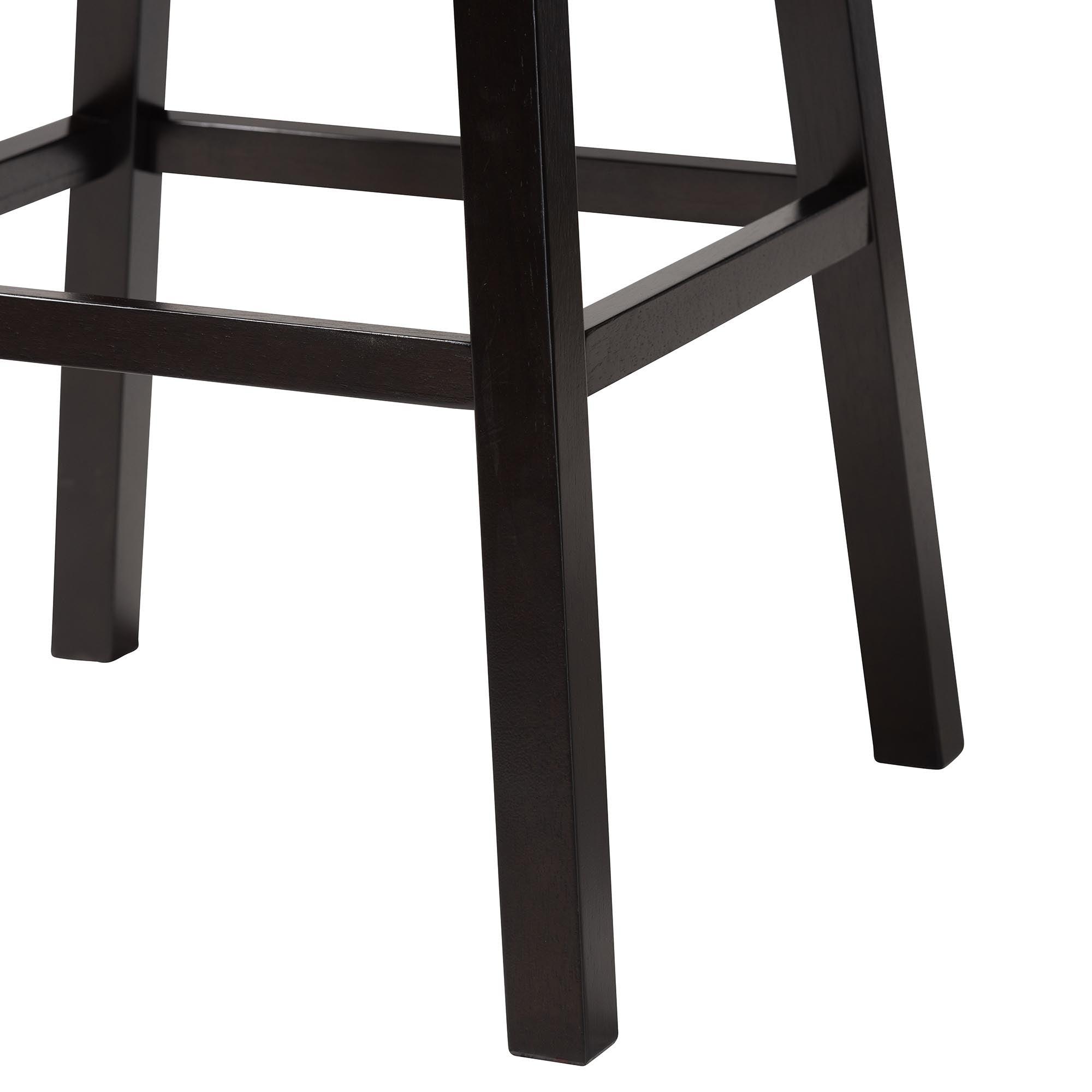 Avril Modern and Contemporary Faux Leather Tufted Swivel Barstool with Nail heads Trim (Set of 2)