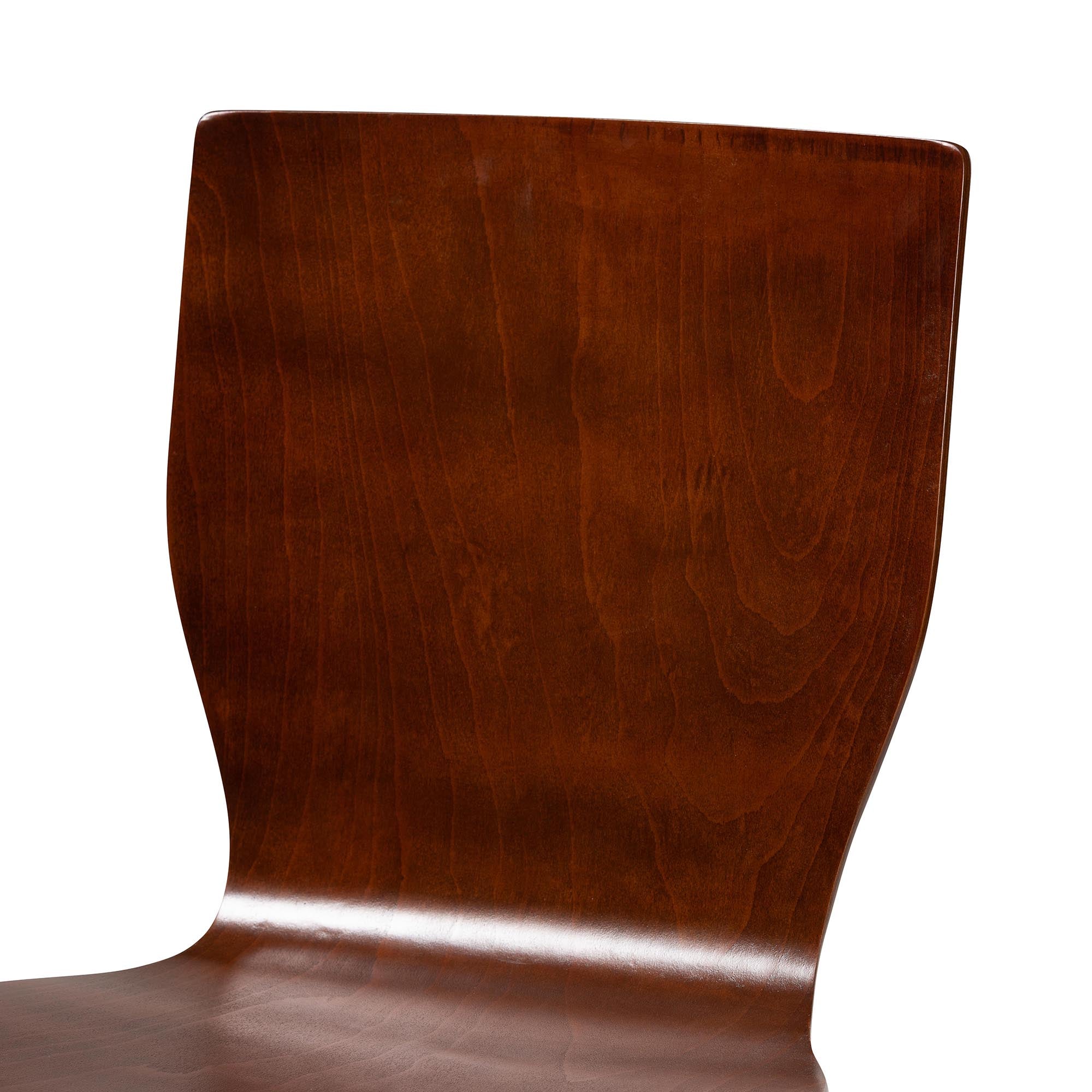 Elsa Mid-century Modern Scandinavian Style Dark Bent Wood Dining Chair (Set of 2)