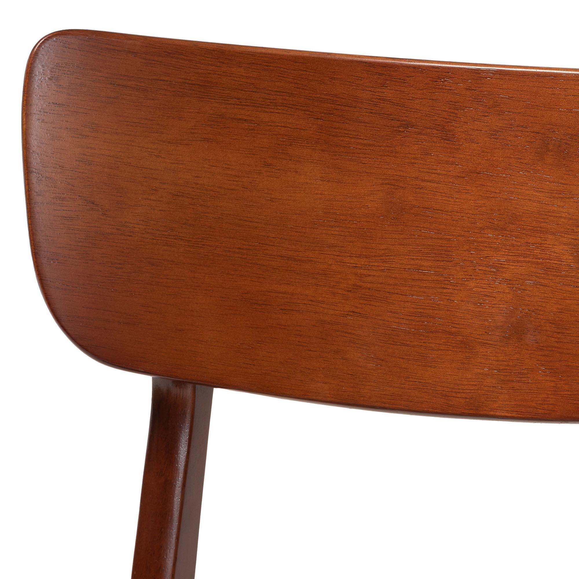 Netherlands Mid-century Modern Scandinavian Style Dark Bent Wood Dining Side Chair (Set of 2)