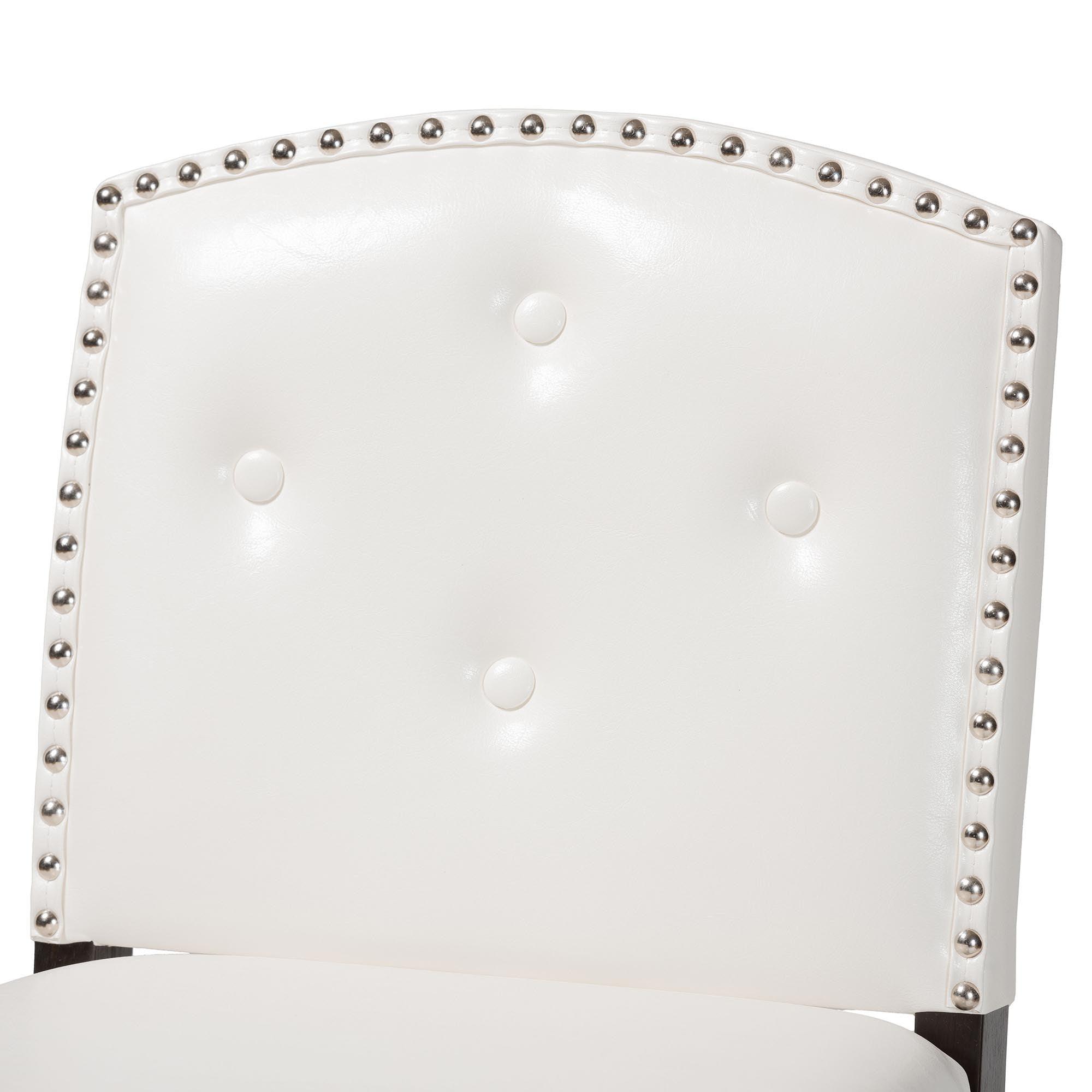 Ginaro Modern and Contemporary Faux Leather Button-tufted Upholstered Swivel Bar Stool (Set of 2)