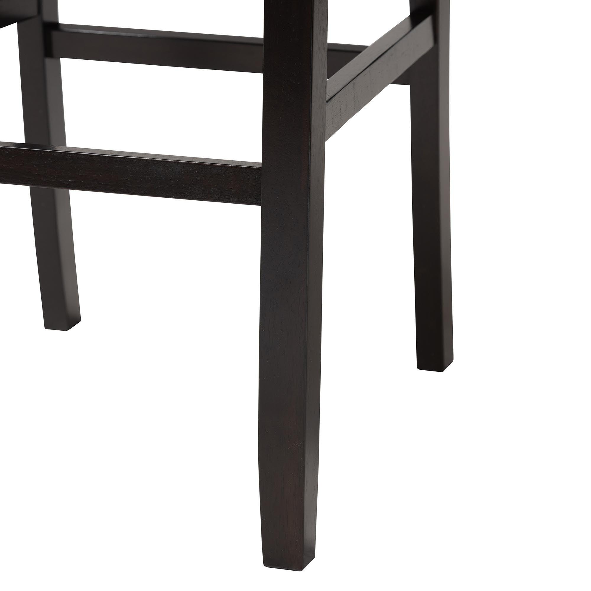 Ginaro Modern and Contemporary Faux Leather Button-tufted Upholstered Swivel Bar Stool (Set of 2)