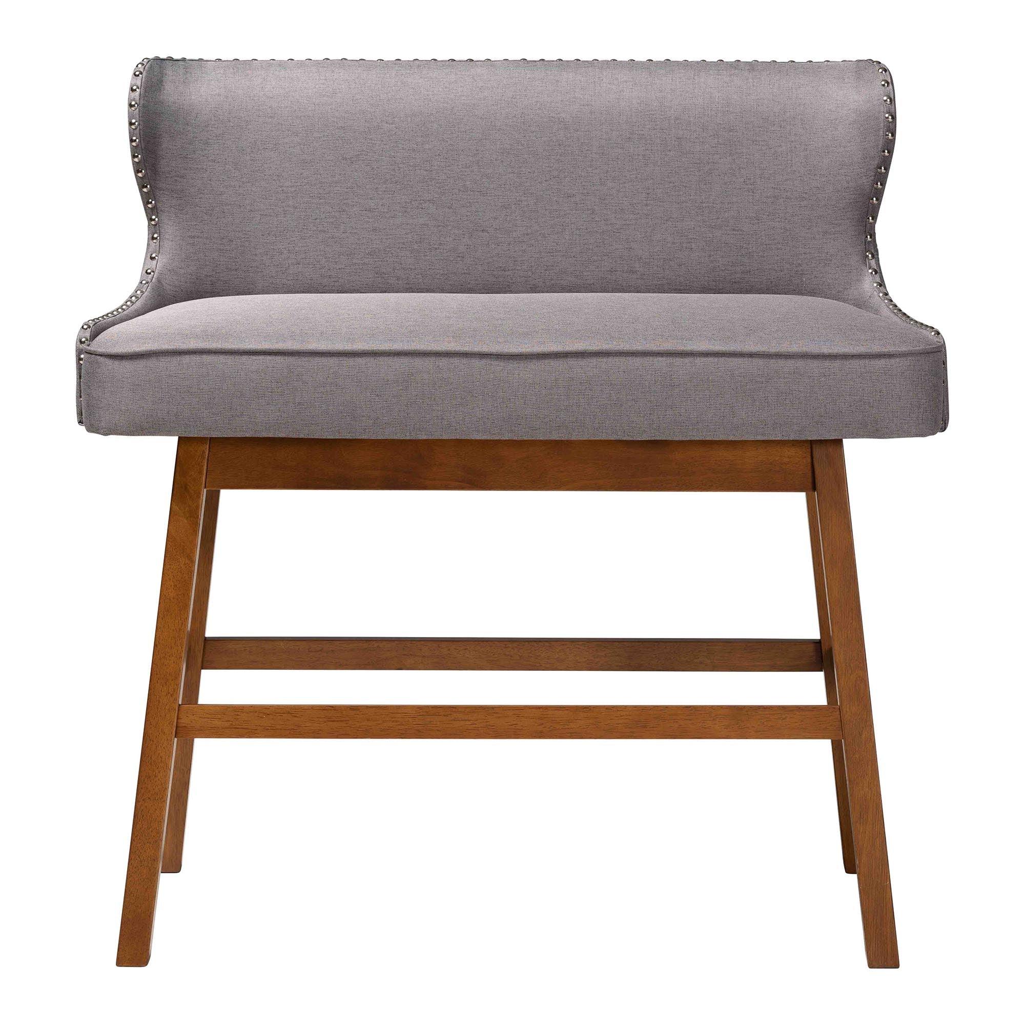 Gradisca Modern and Contemporary Fabric Button-tufted Upholstered Bar Bench Banquette