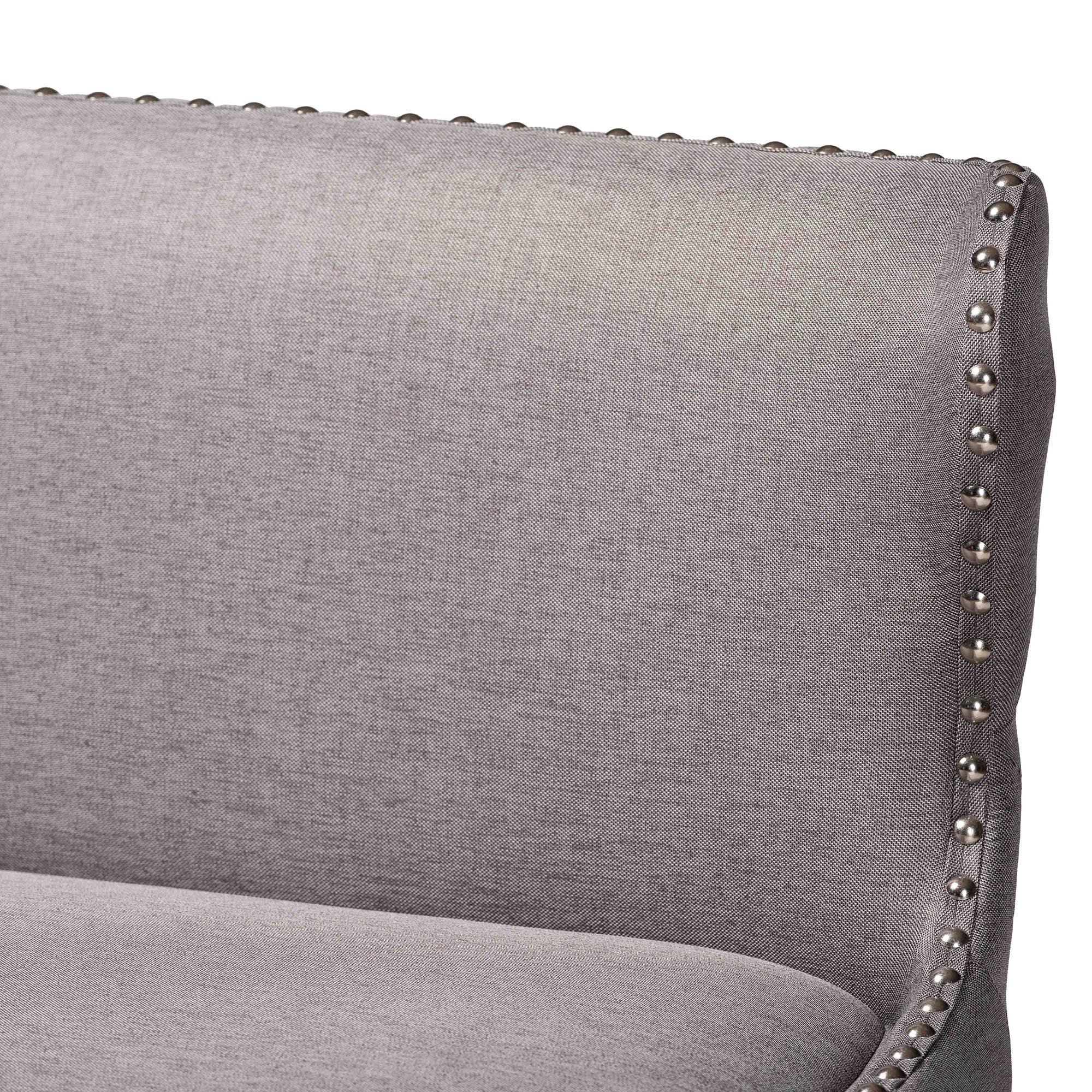 Gradisca Modern and Contemporary Fabric Button-tufted Upholstered Bar Bench Banquette