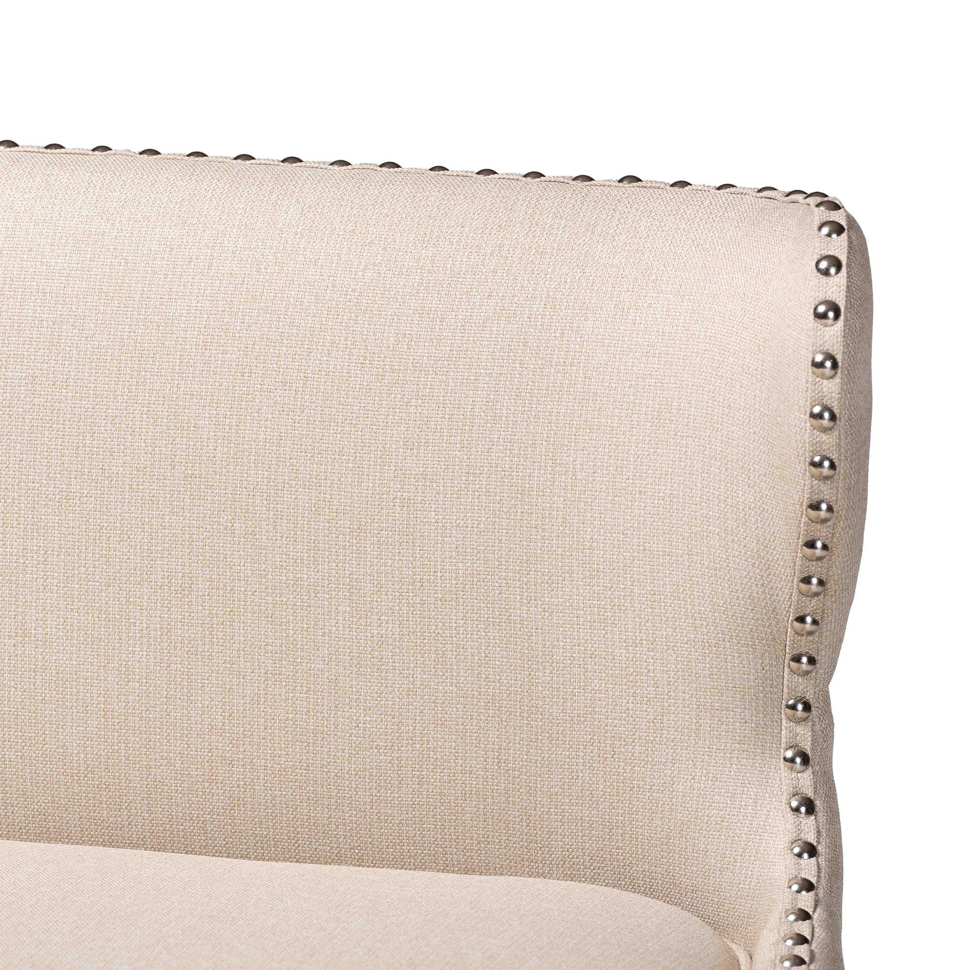 Gradisca Modern and Contemporary Light Fabric Button-tufted Upholstered Bar Bench Banquette