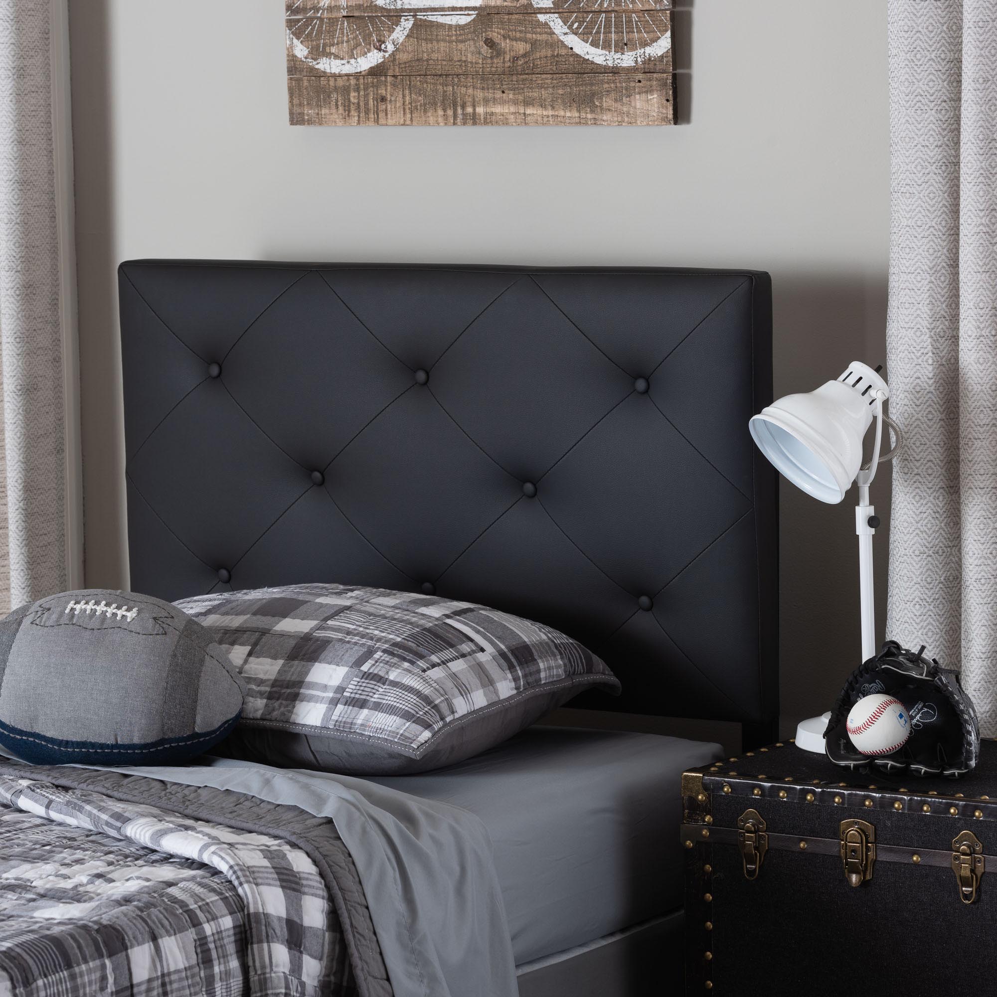 Baltimore Modern and Contemporary Faux Leather Upholstered Headboard