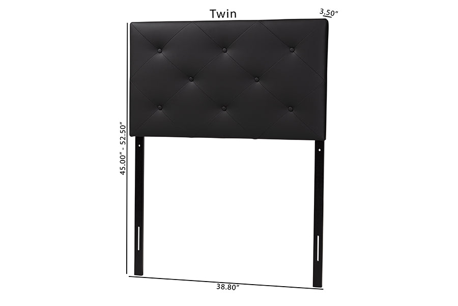 Baltimore Modern and Contemporary Faux Leather Upholstered Headboard
