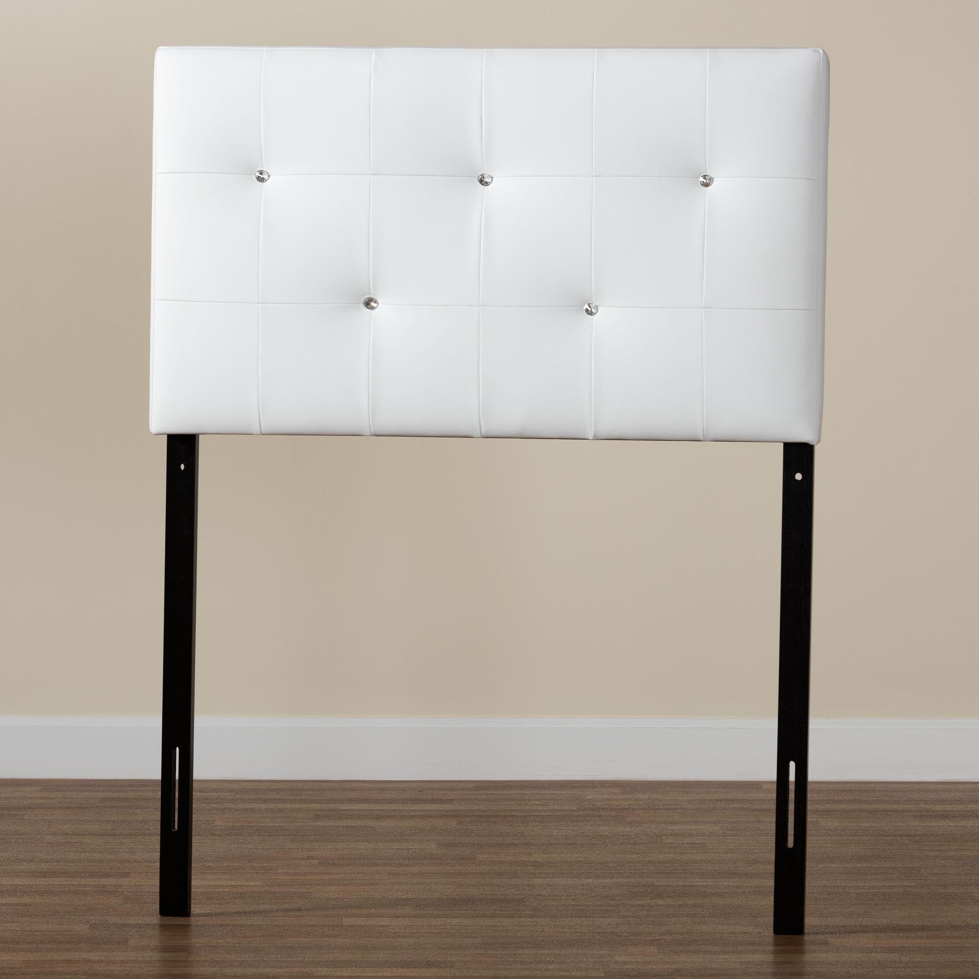 Kirchem Modern and Contemporary Faux Leather Upholstered Headboard