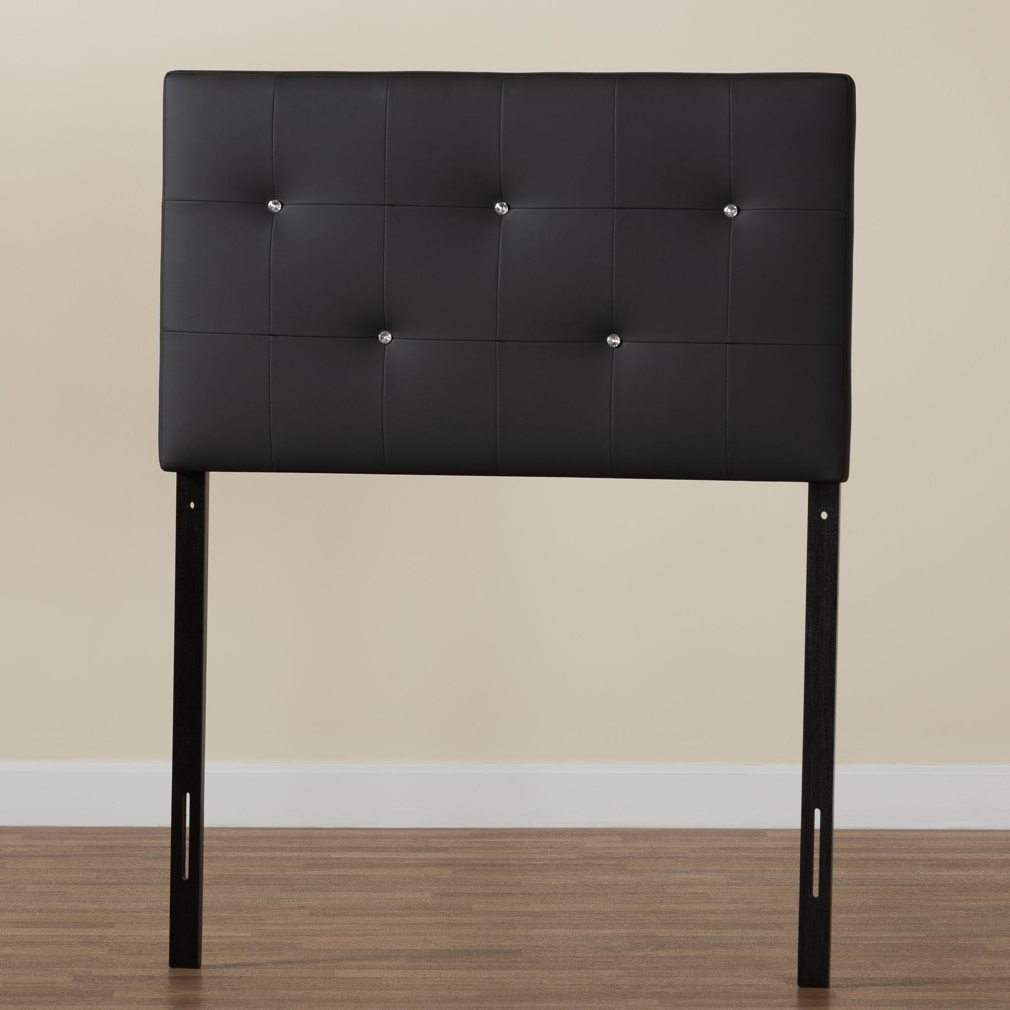 Kirchem Modern and Contemporary Faux Leather Upholstered Headboard