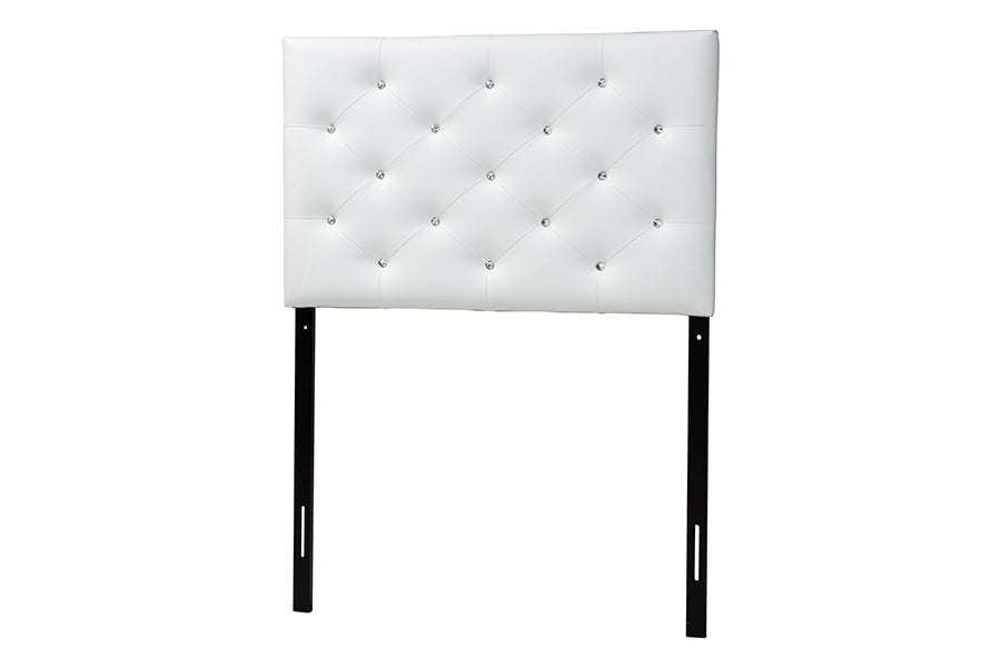 Viviana Modern and Contemporary Faux Leather Upholstered Button-Tufted Headboard
