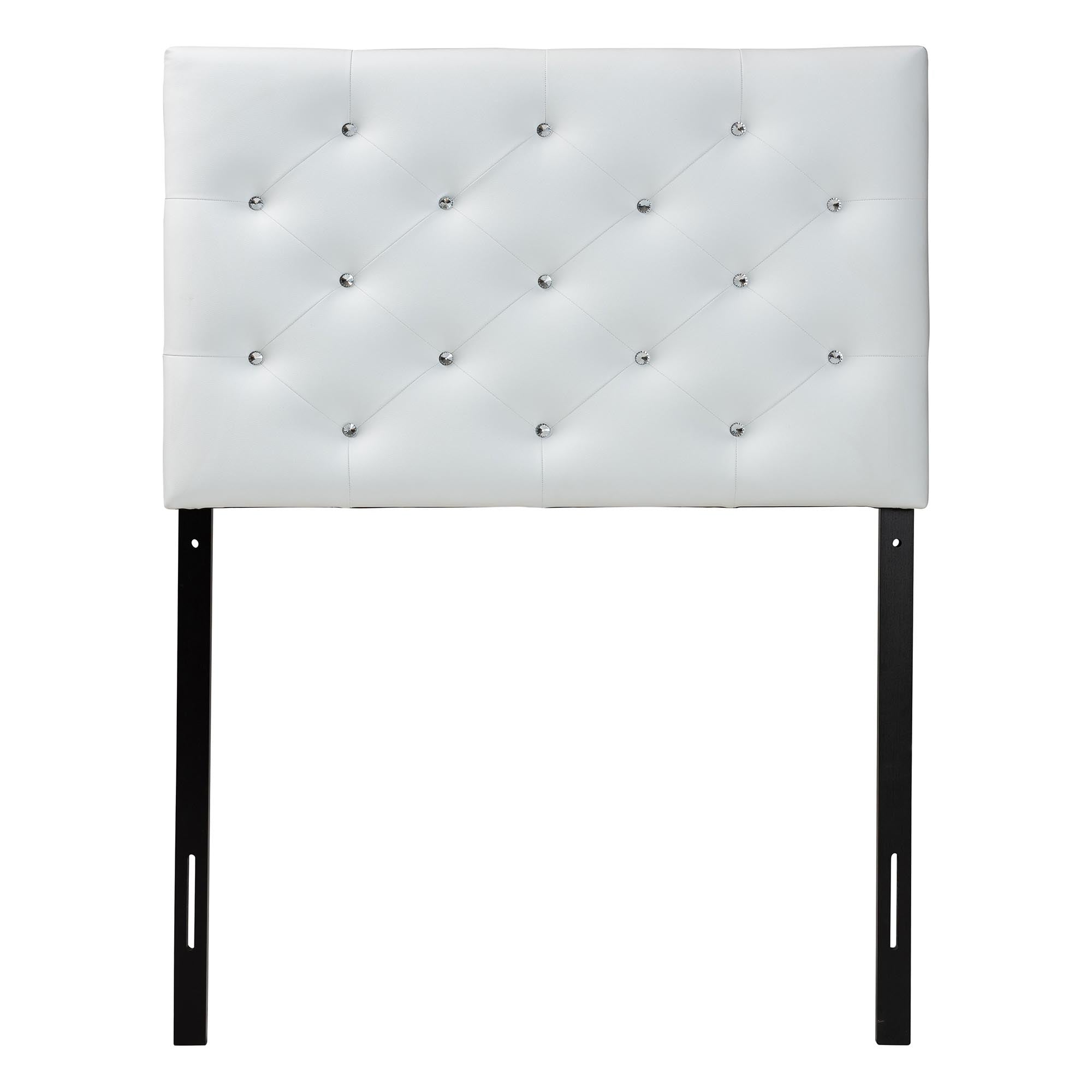 Viviana Modern and Contemporary Faux Leather Upholstered Button-Tufted Headboard
