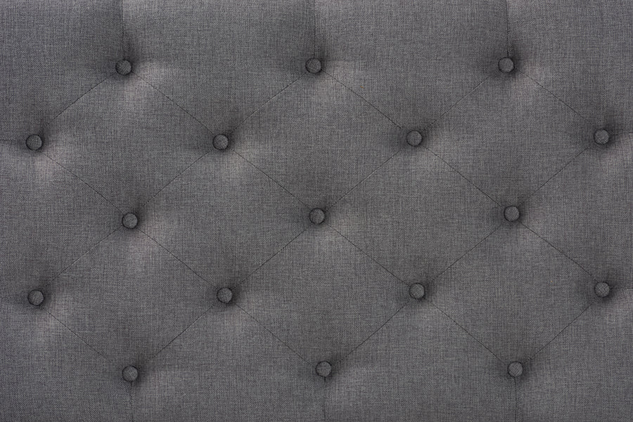 Viviana Modern and Contemporary Fabric Upholstered Button-Tufted Headboard