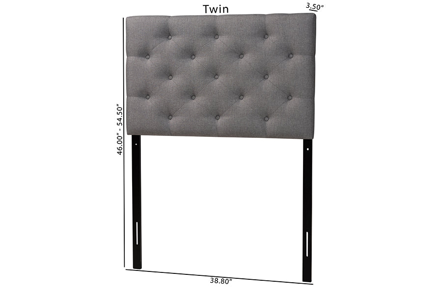 Viviana Modern and Contemporary Fabric Upholstered Button-Tufted Headboard