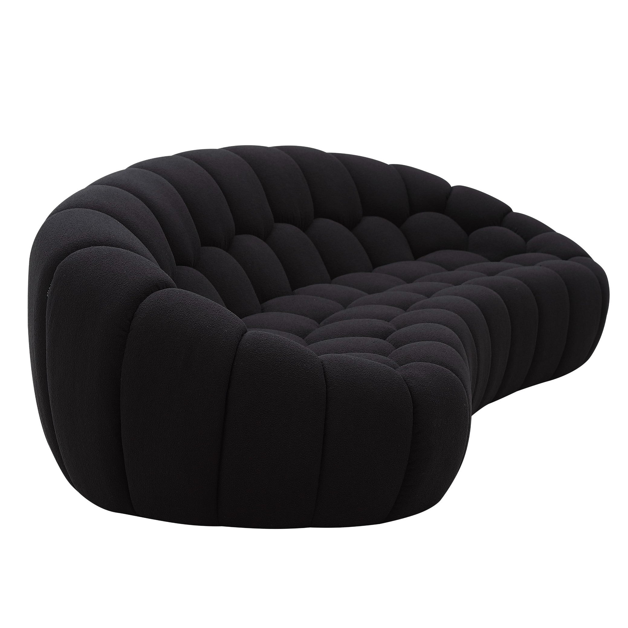 Yolonda Modern Curved Fabric Sofa