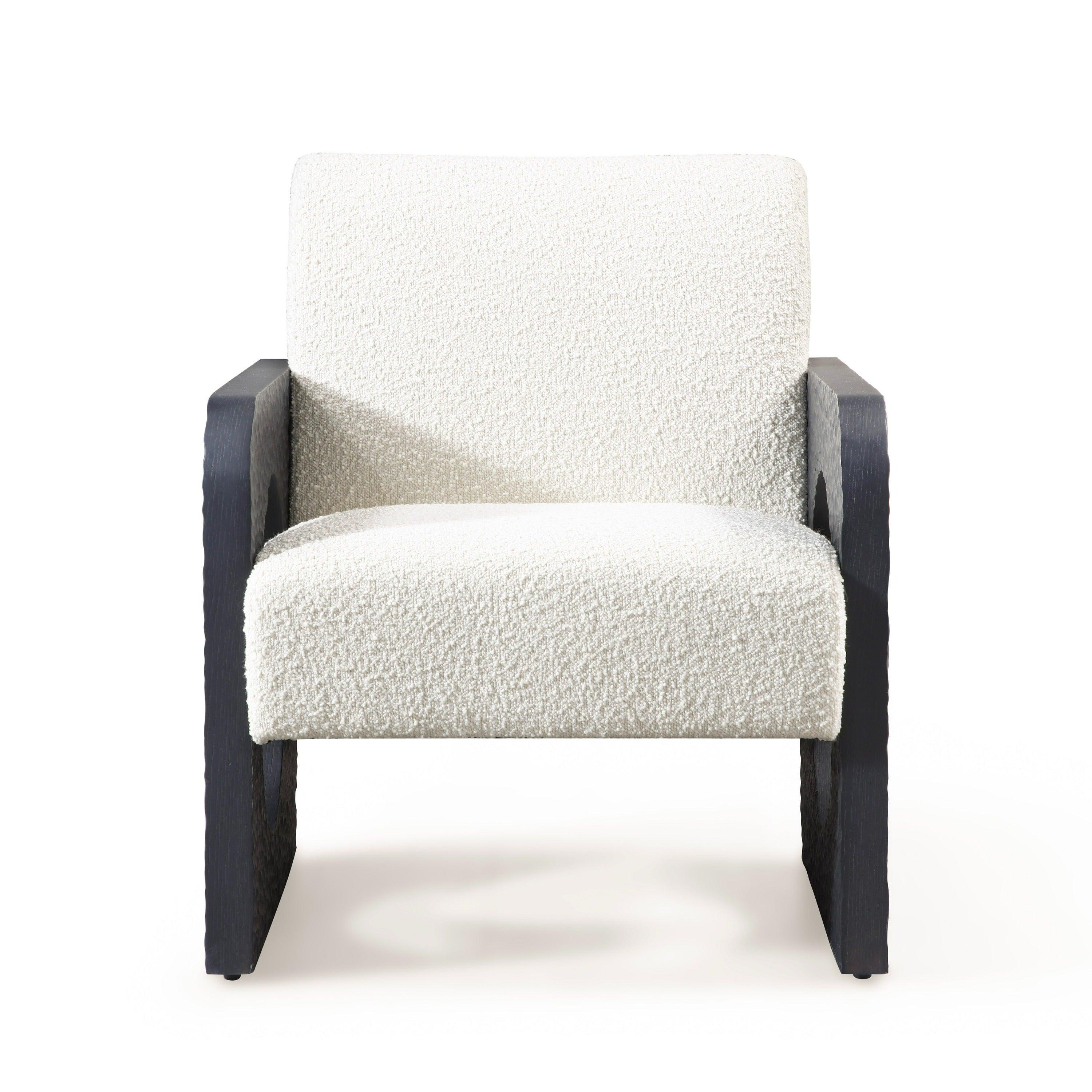 Modrest Midland Modern Off Fabric Accent Chair