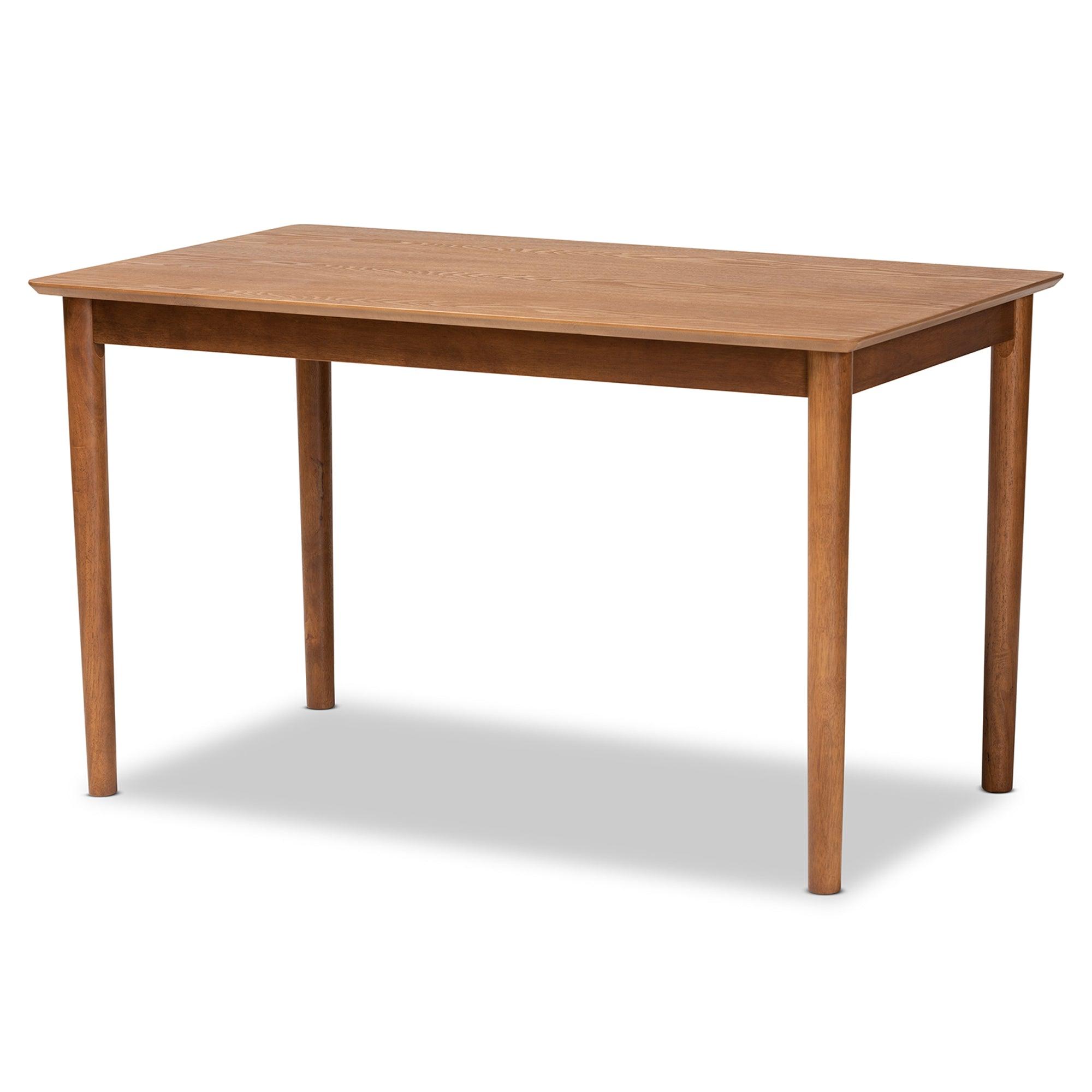 Nexus Mid-Century Modern Gravel Fabric Upholstered and Finished Wood 5-Piece Dining Set
