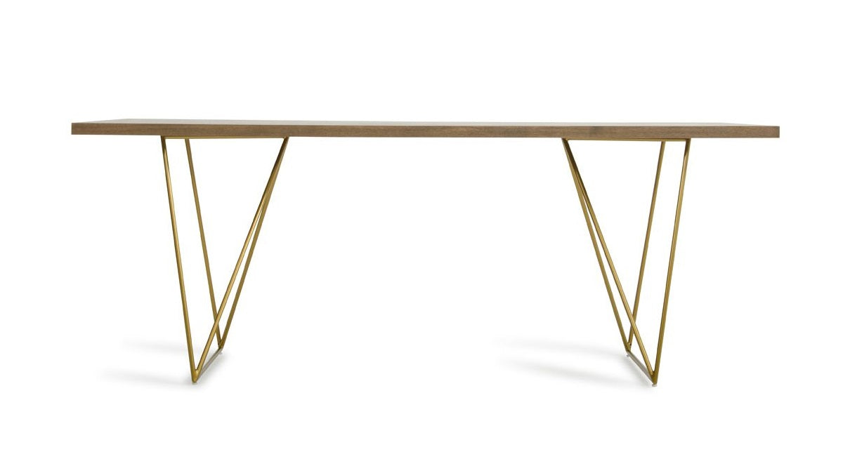 Marcia Mid-Century Tobacco & Antique Dining Table