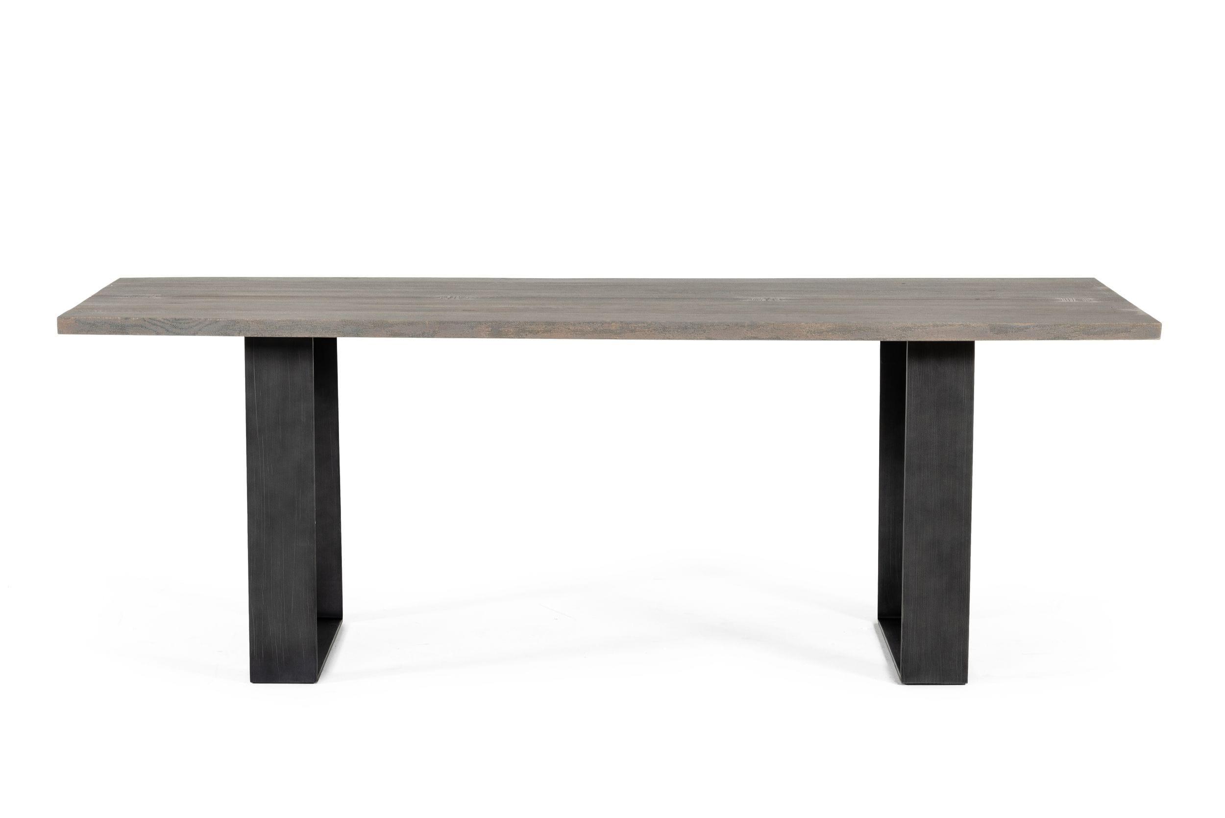 Modrest Murphy Modern Aged Metal Dining Table