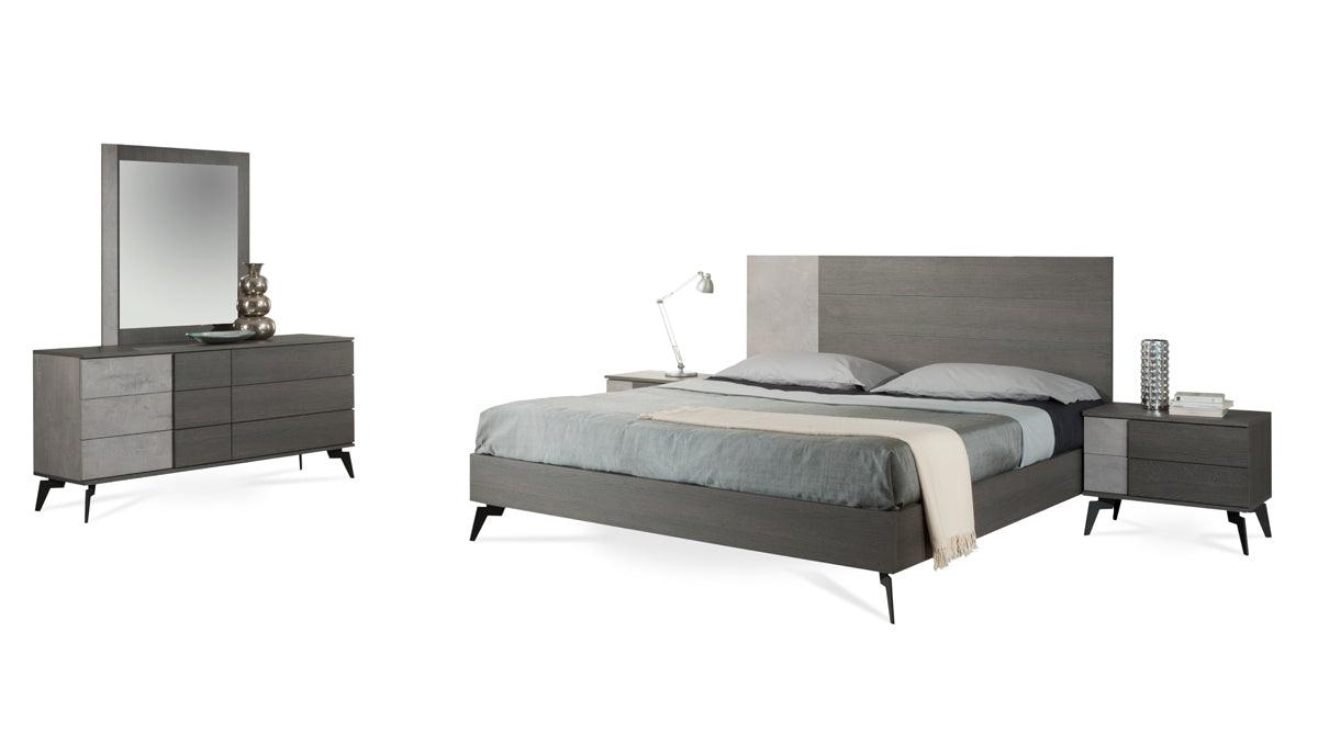 Nova Domus Palermo Italian Modern Faux Concrete & Mirror
