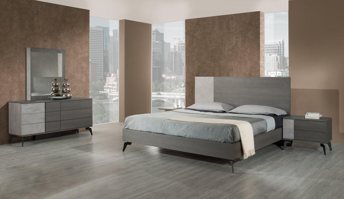 Nova Domus Palermo Italian Modern Faux Concrete & Mirror