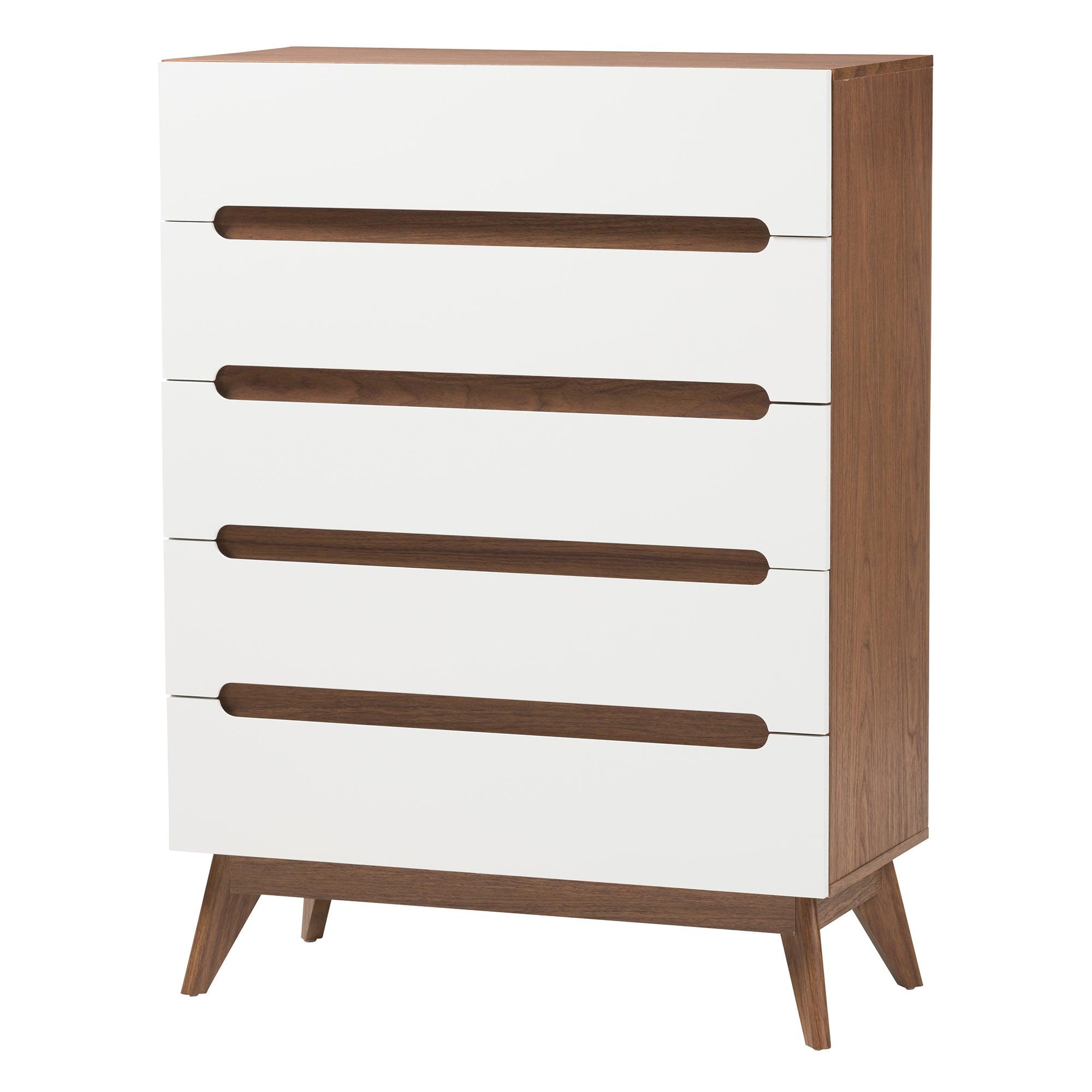 Calypso Mid-Century Modern Two-Tone and Finished Wood 3-Piece Storage Set