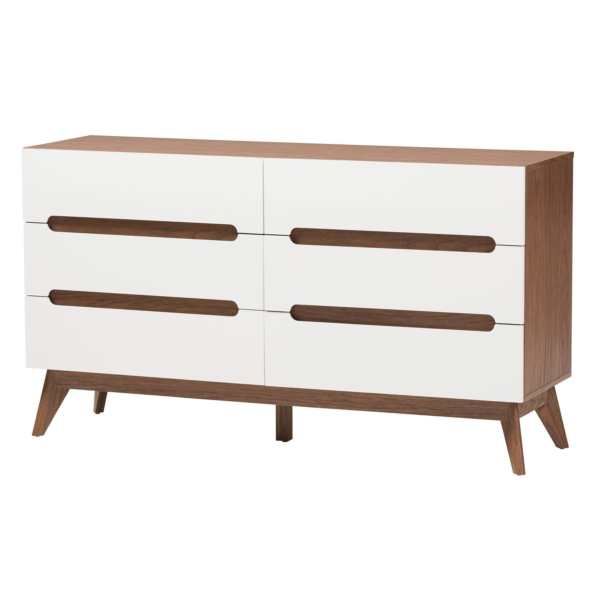 Calypso Mid-Century Modern Two-Tone and Finished Wood 3-Piece Storage Set