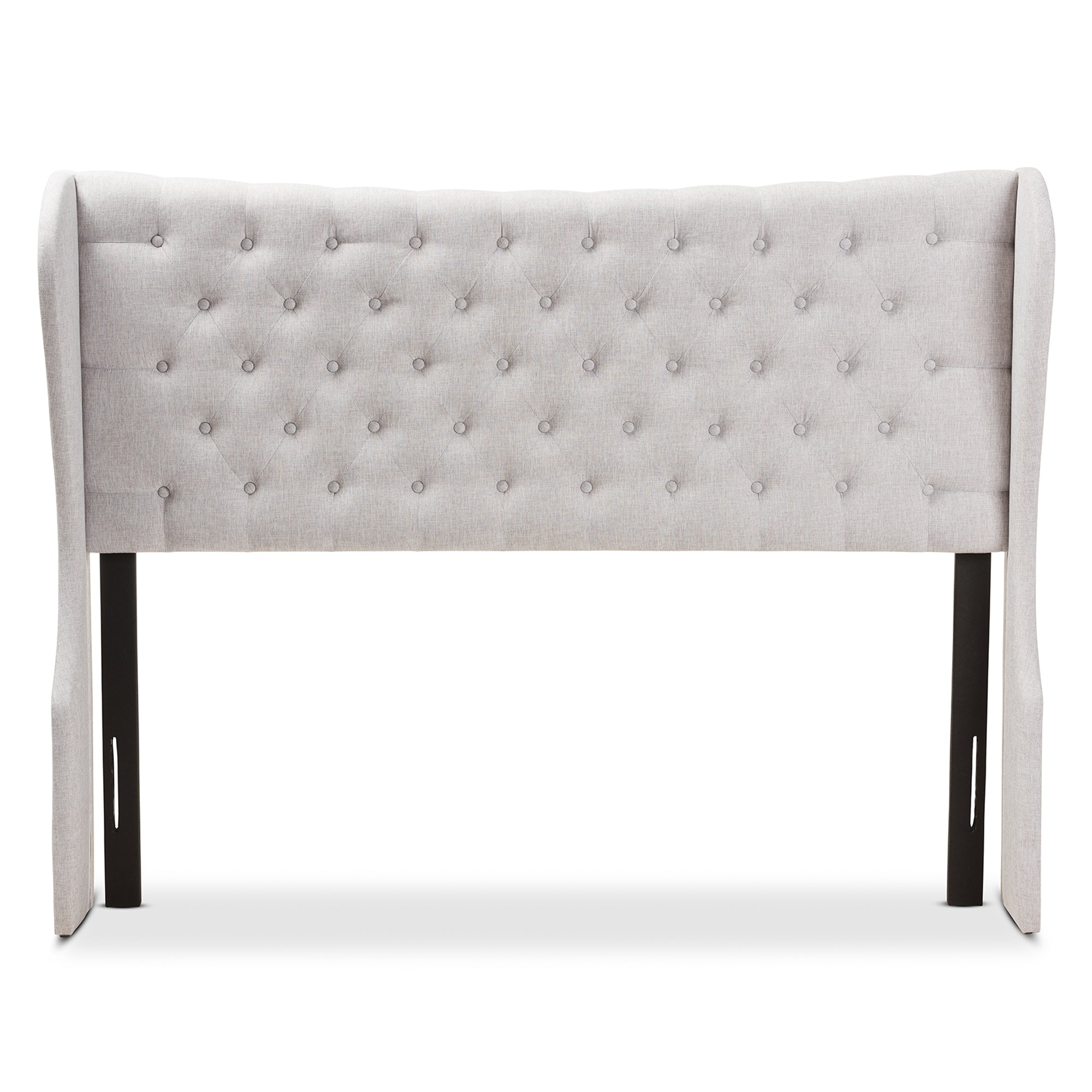 Cadence Modern and Contemporary Fabric Button-Tufted Winged Headboard