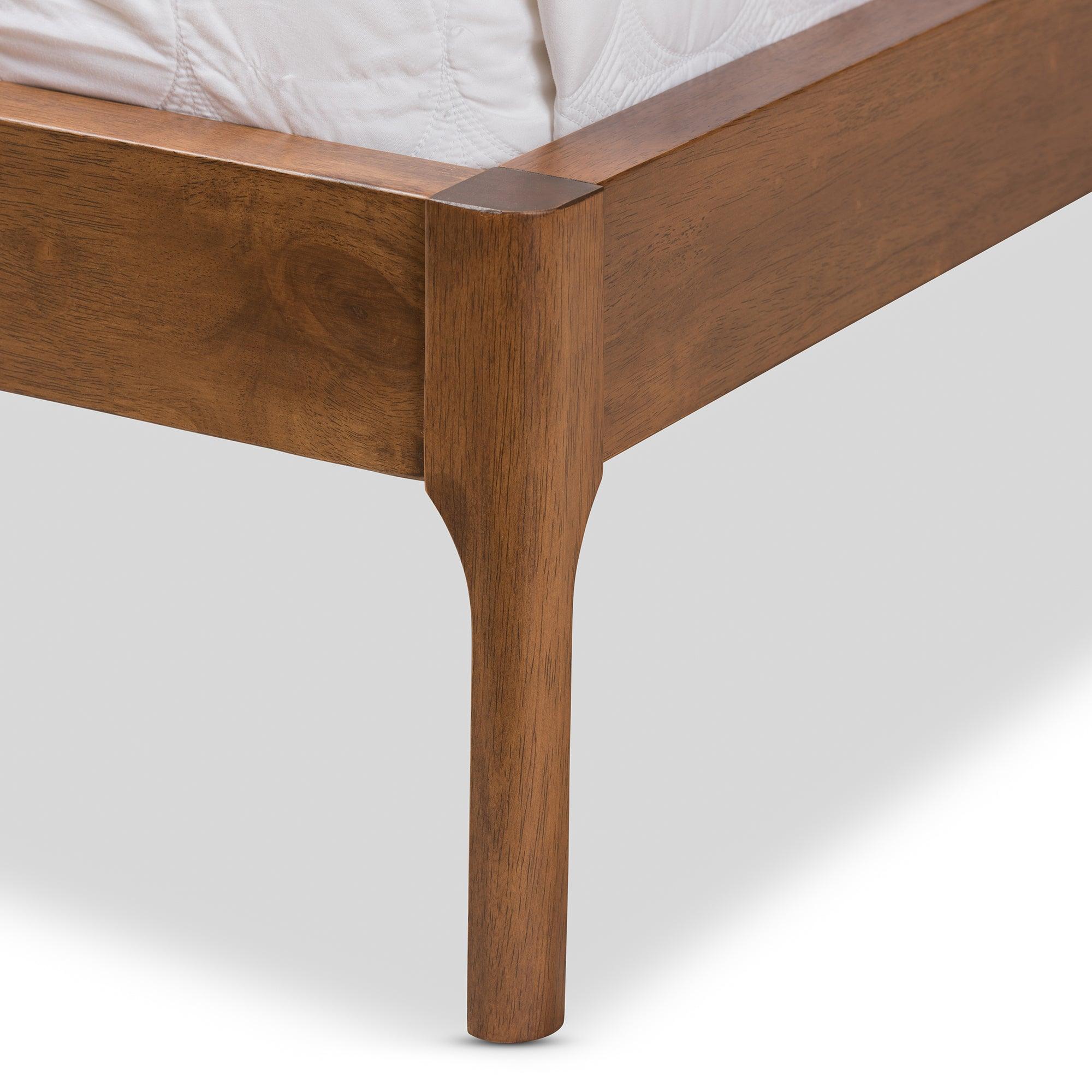 Brooklyn Mid-Century Modern Wood Fabric Platform Bed