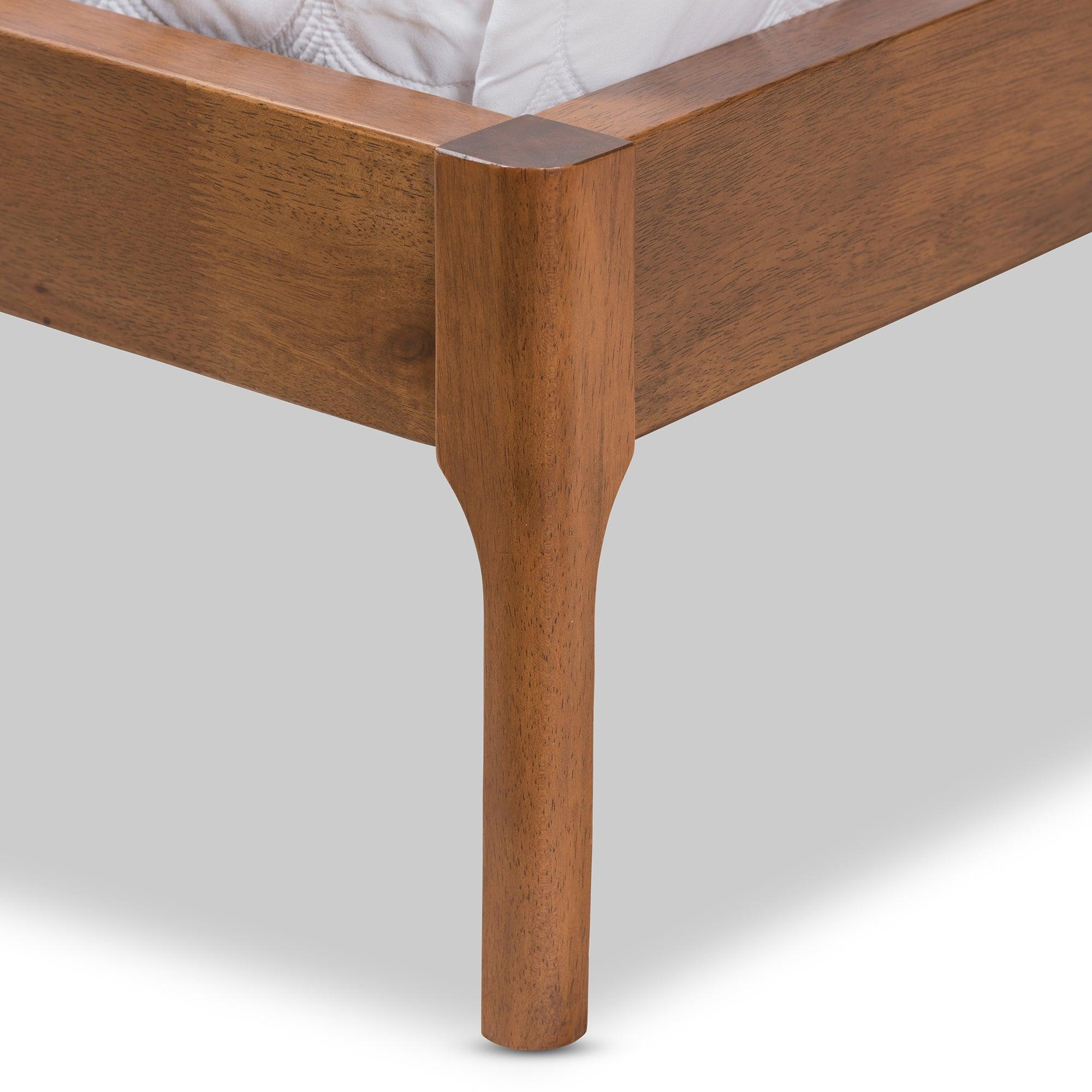 Brooklyn Mid-Century Modern Wood Fabric Platform Bed
