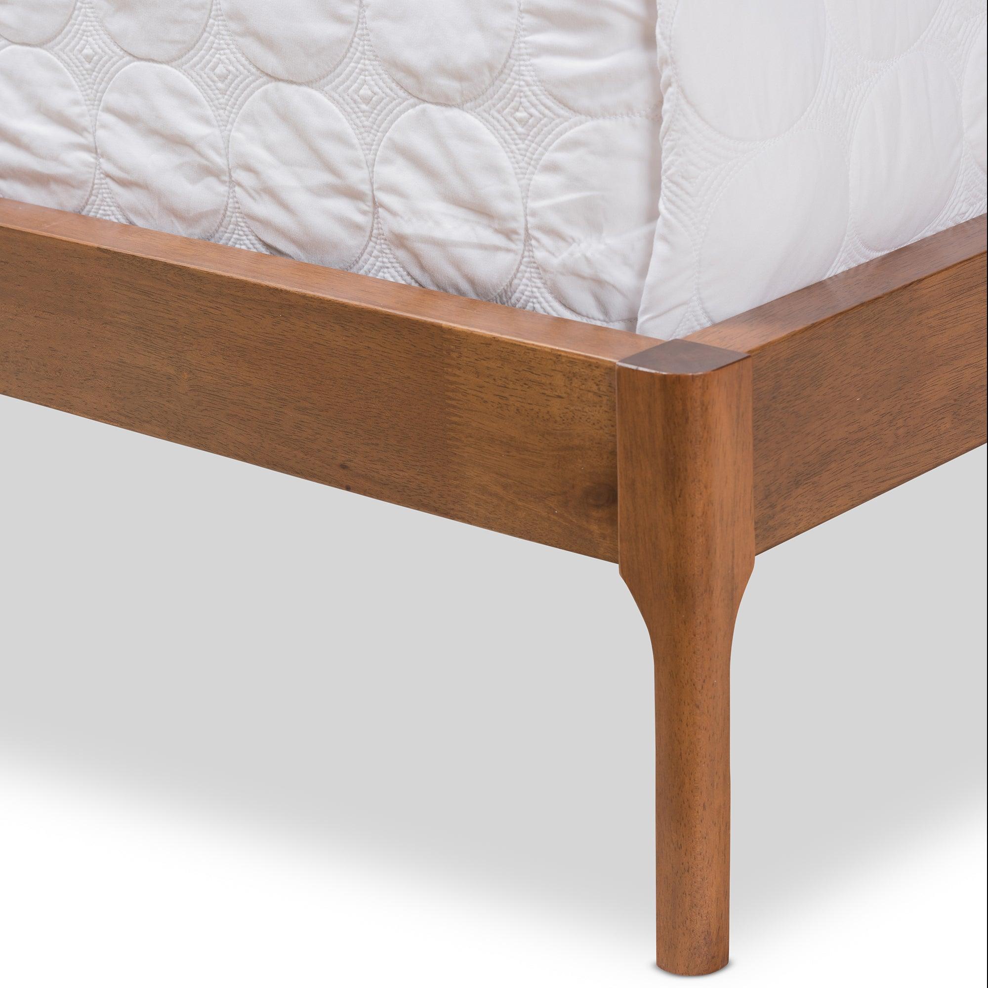 Brooklyn Mid-Century Modern Wood Fabric Platform Bed