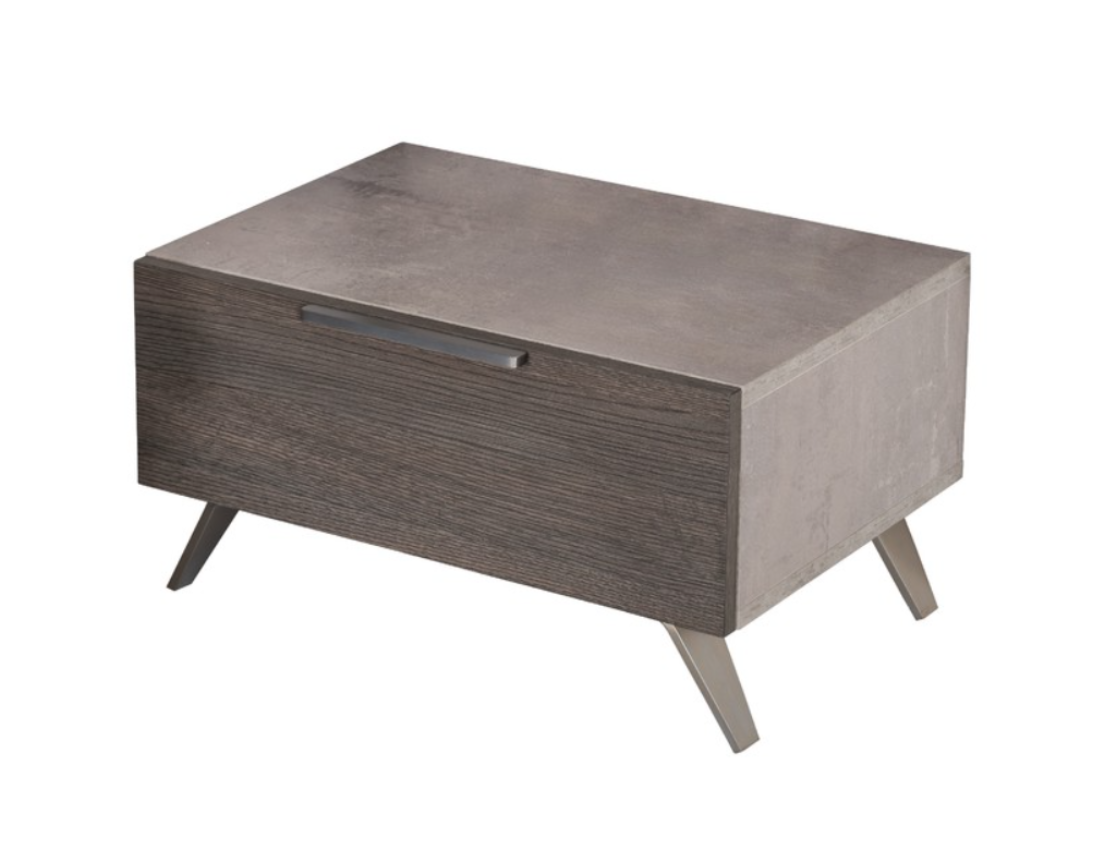 Nova Domus Bronx Italian Modern Faux Concrete Nightstand