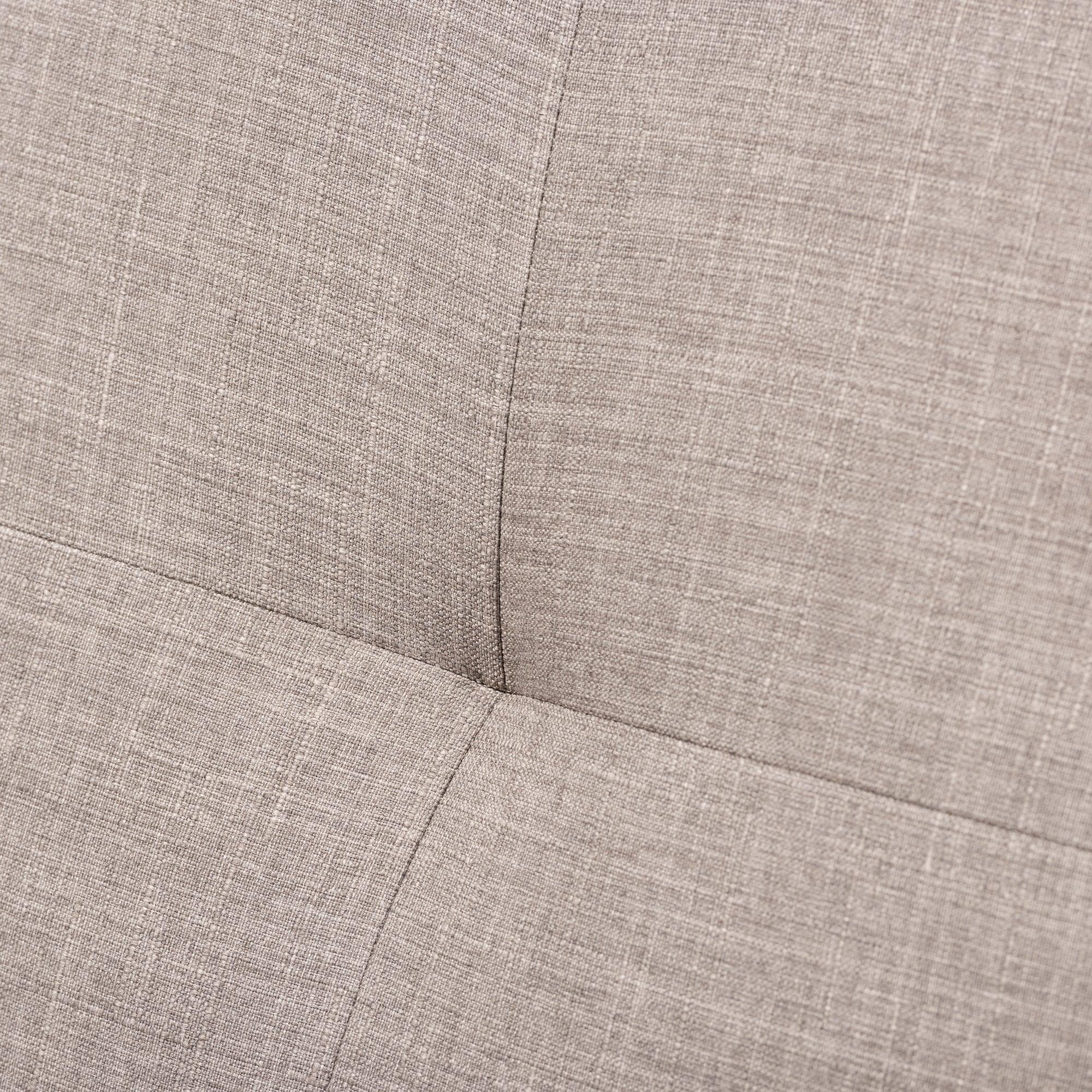 Bianca Mid-Century Modern Wood Light Fabric Tufted Lounge Chair