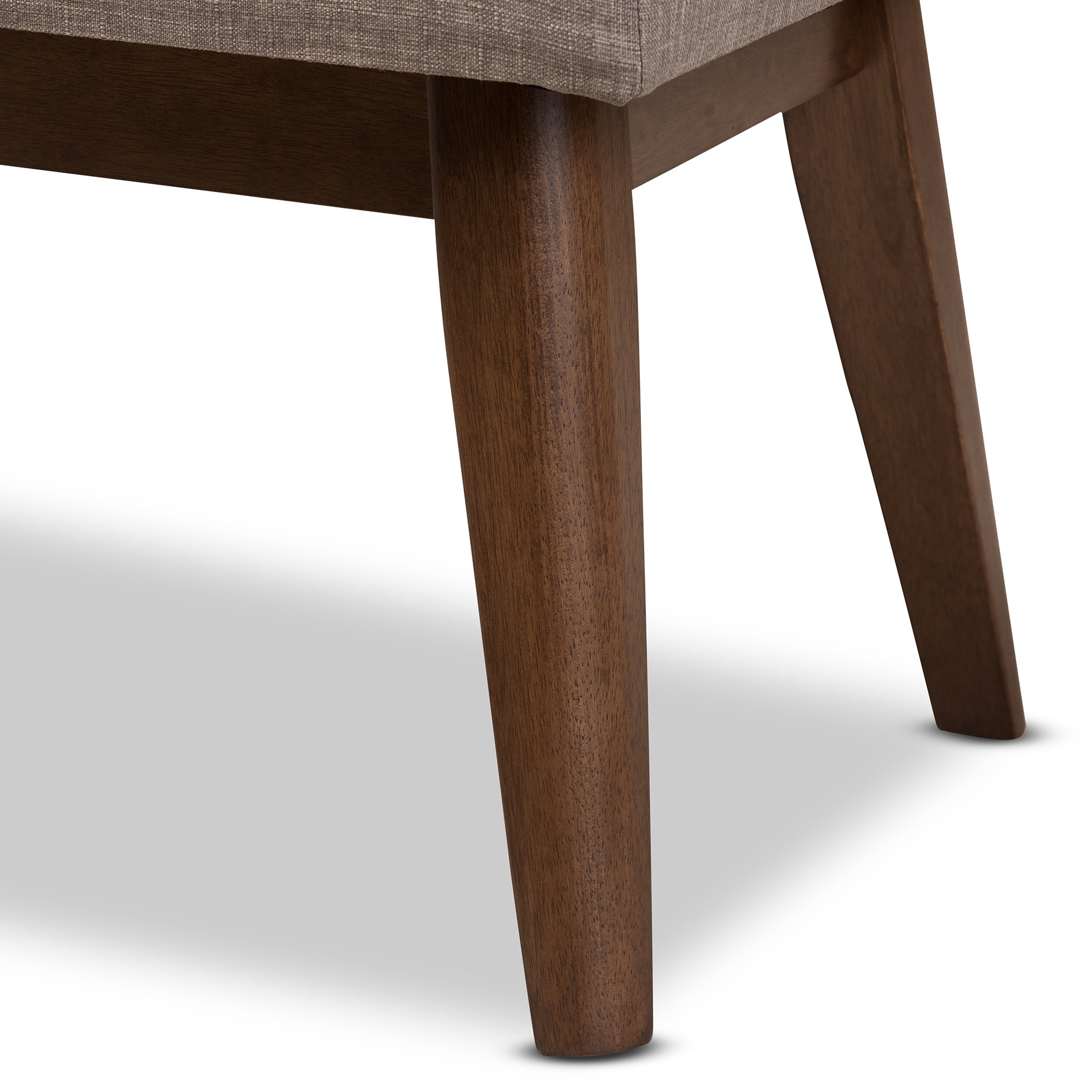 Elia Mid-Century Modern Wood Fabric Button-Tufted Bench