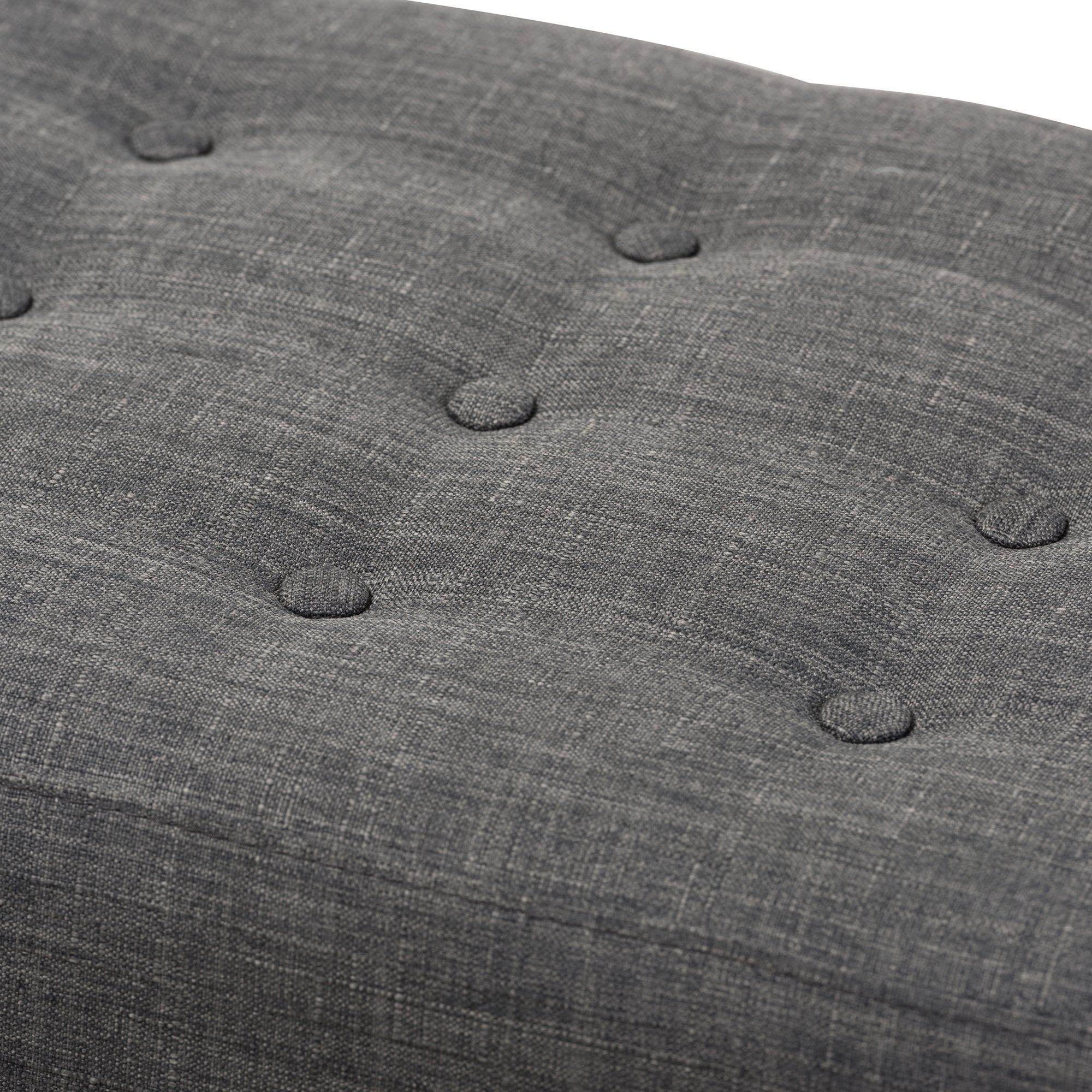 Elia Mid-Century Modern Wood Fabric Button-Tufted Bench