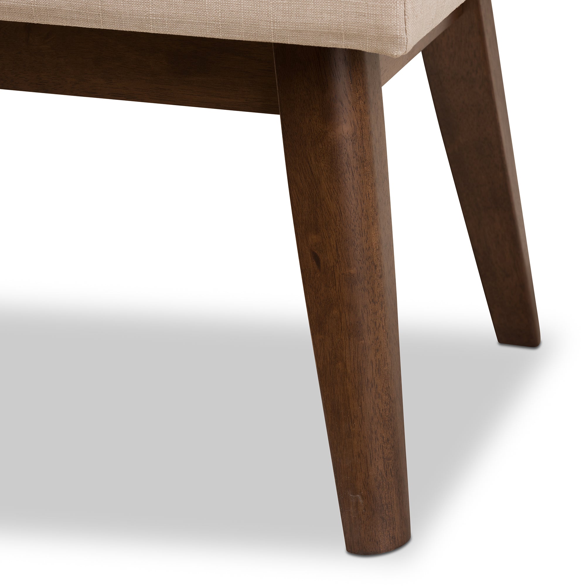 Elia Mid-Century Modern Wood Fabric Button-Tufted Bench