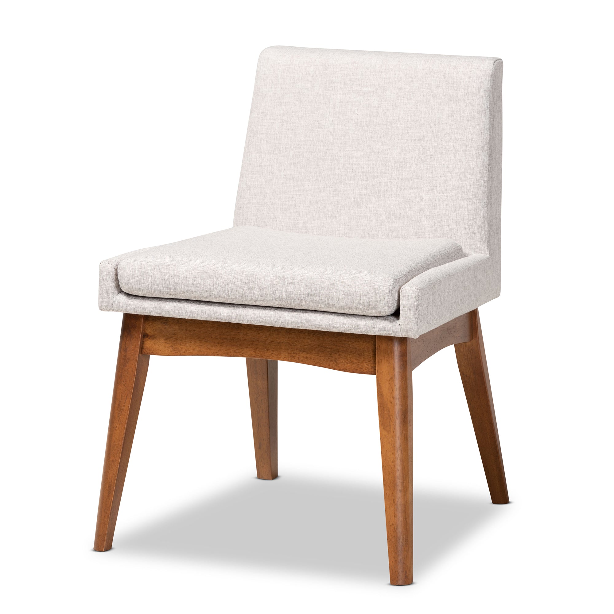 Nexus Mid-Century Modern Fabric Upholstered and Finished Wood 5-Piece Dining Set