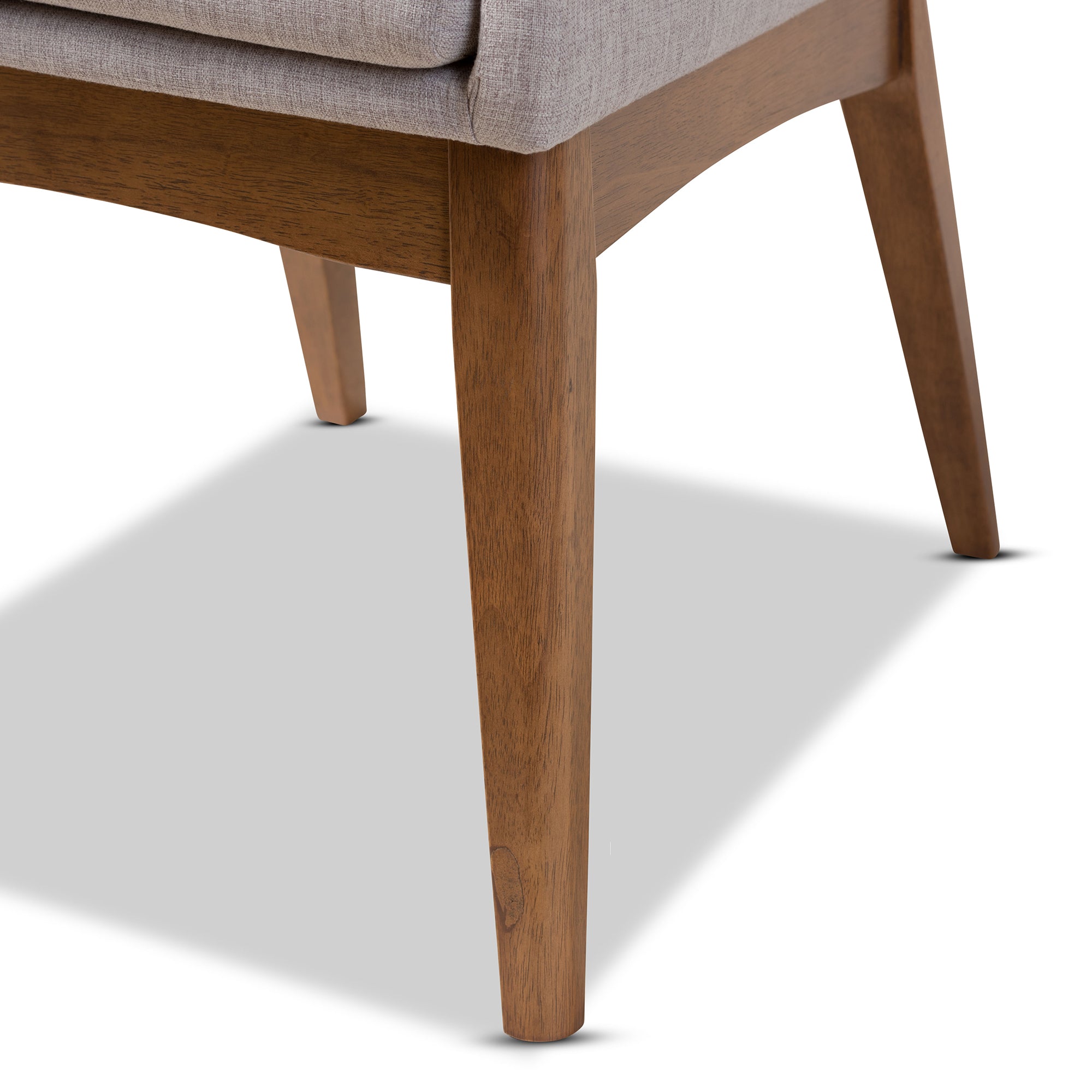 Nexus Mid-Century Modern Fabric Upholstered and Finished Wood 5-Piece Dining Set