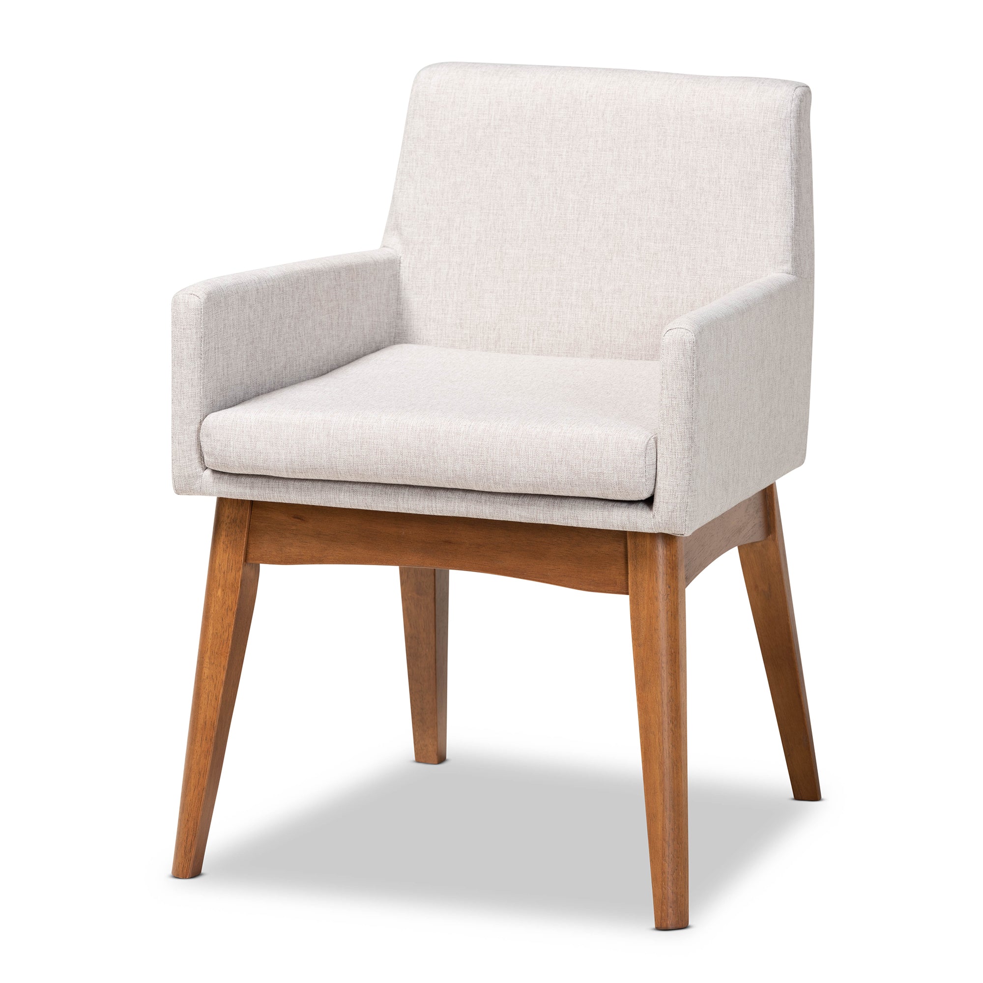 Dorina Mid-Century Modern Fabric Upholstered and Finished Wood 5-Piece Dining Set