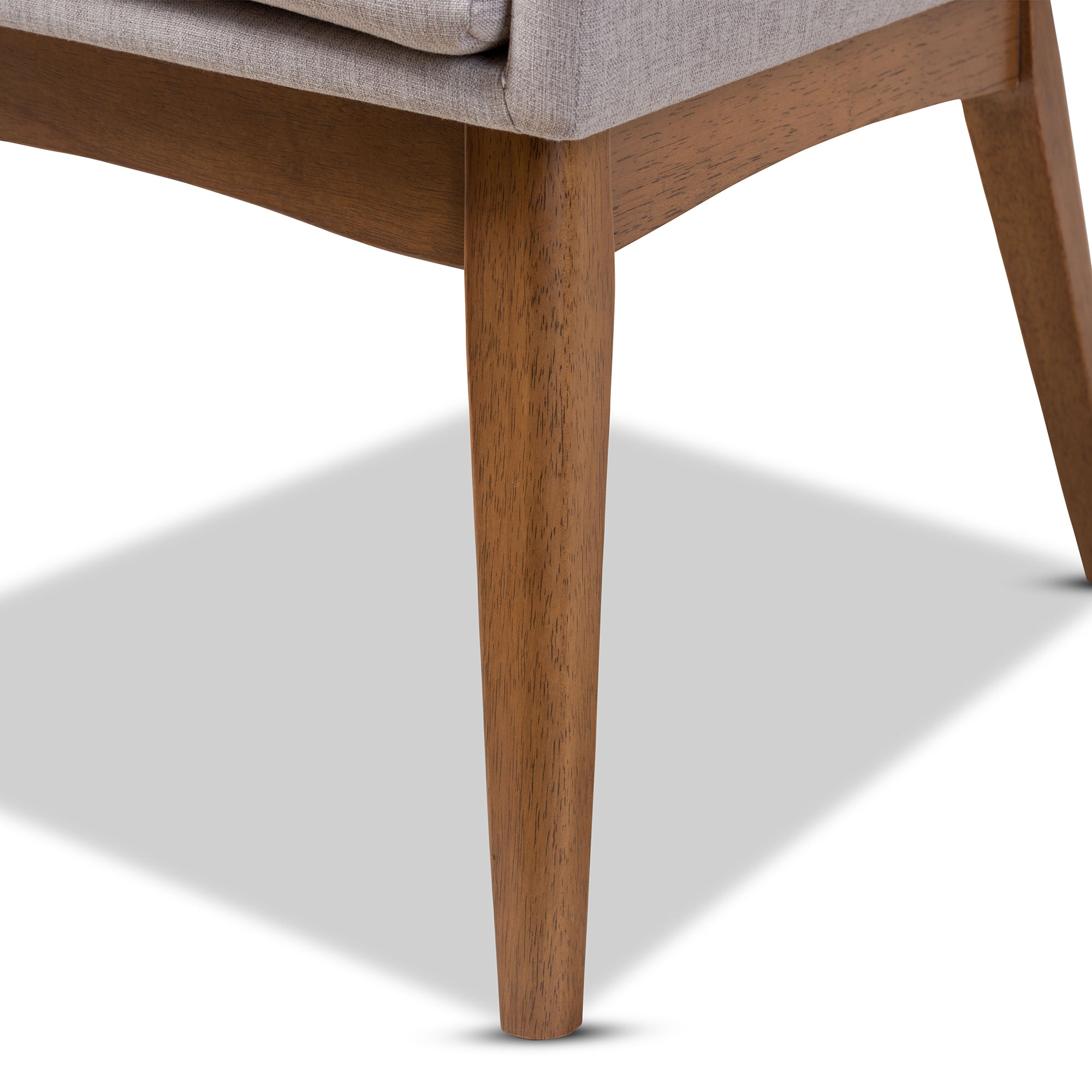 Dorina Mid-Century Modern Fabric Upholstered and Finished Wood 5-Piece Dining Set