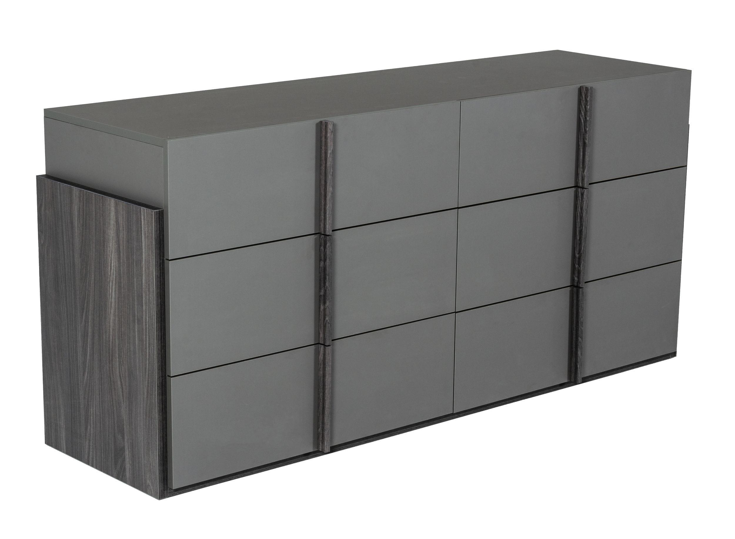 Lucia Italian Modern Elm and Matte Dresser